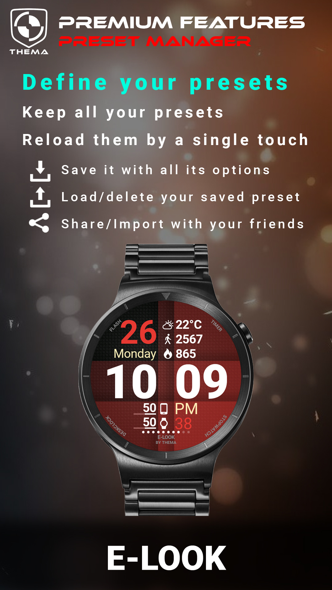اسکرین شات 5 برنامه E-Look Watch Face