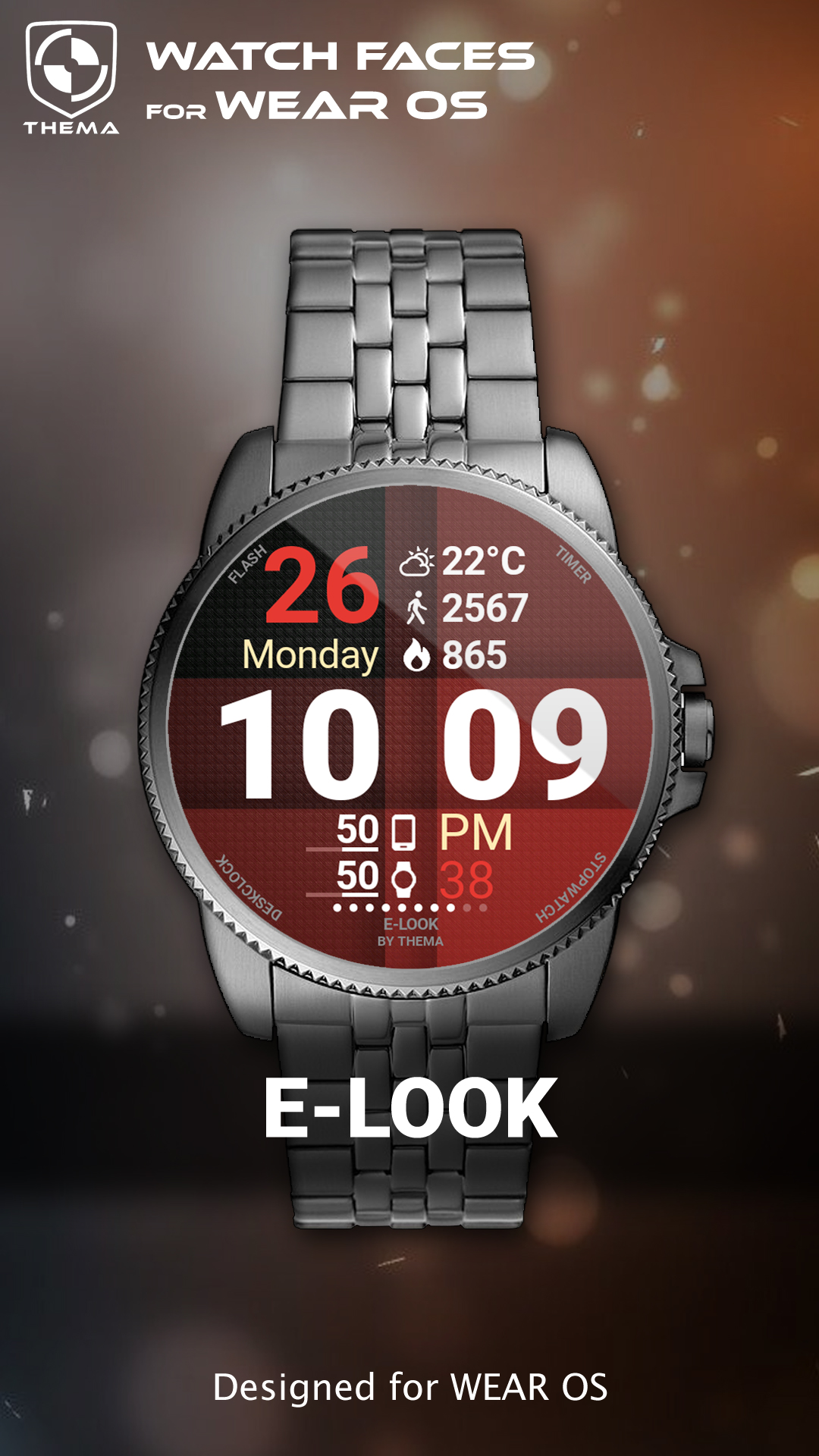 اسکرین شات 1 برنامه E-Look Watch Face