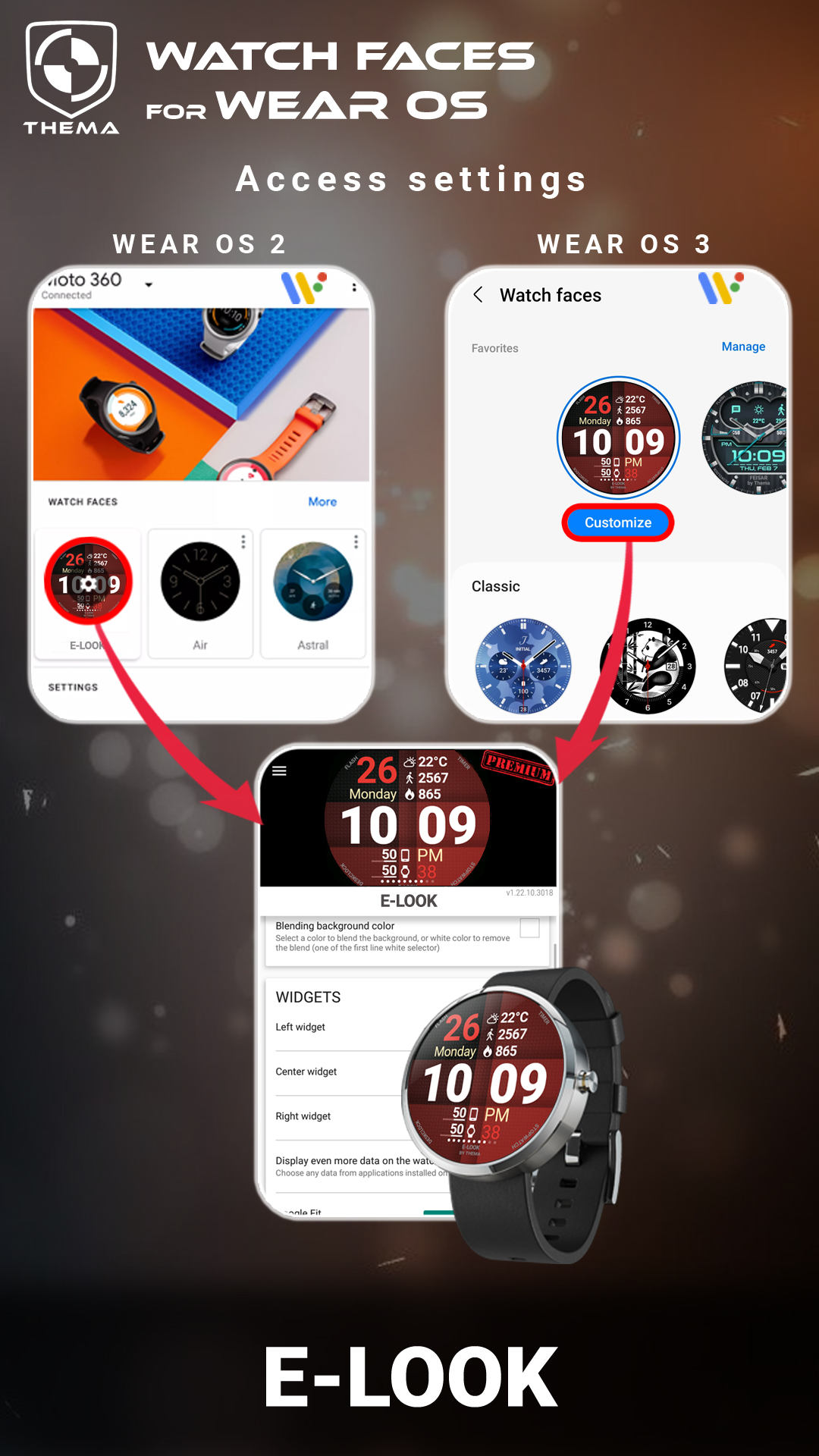 اسکرین شات 7 برنامه E-Look Watch Face