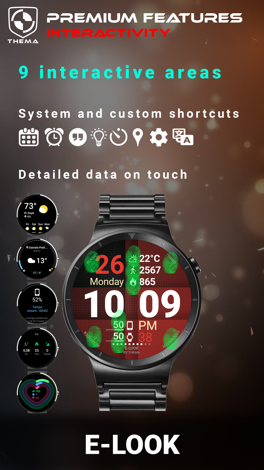 اسکرین شات 3 برنامه E-Look Watch Face