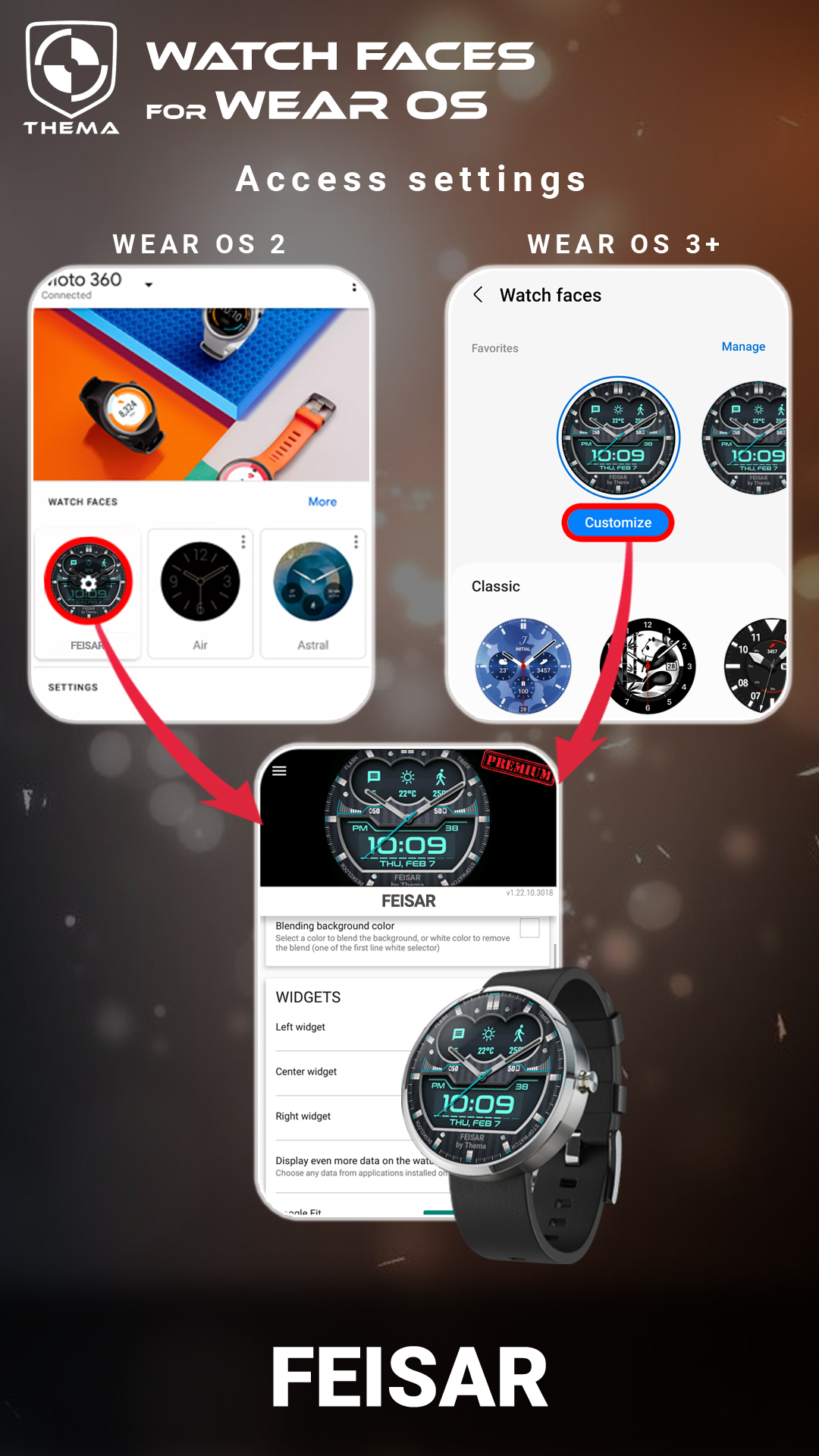اسکرین شات 7 برنامه Feisar Watch Face