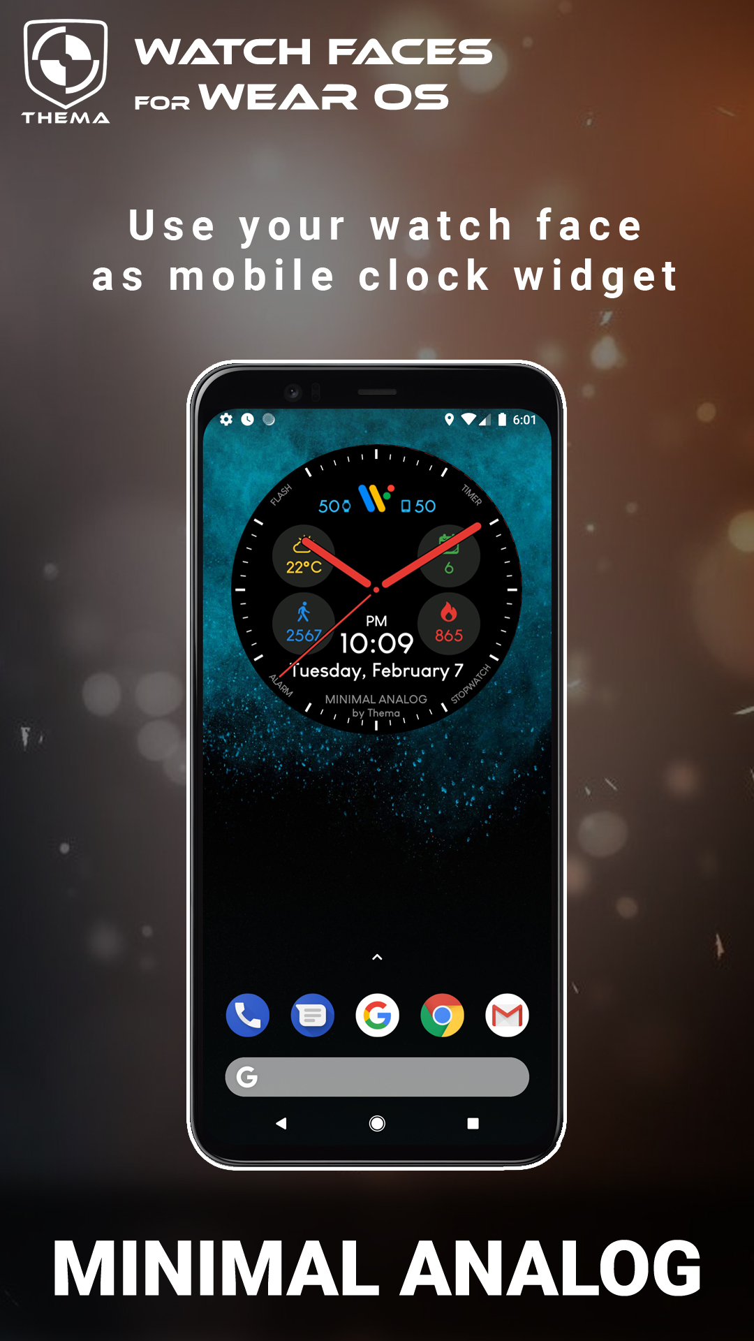 اسکرین شات 8 برنامه Minimal Analog Watch Face