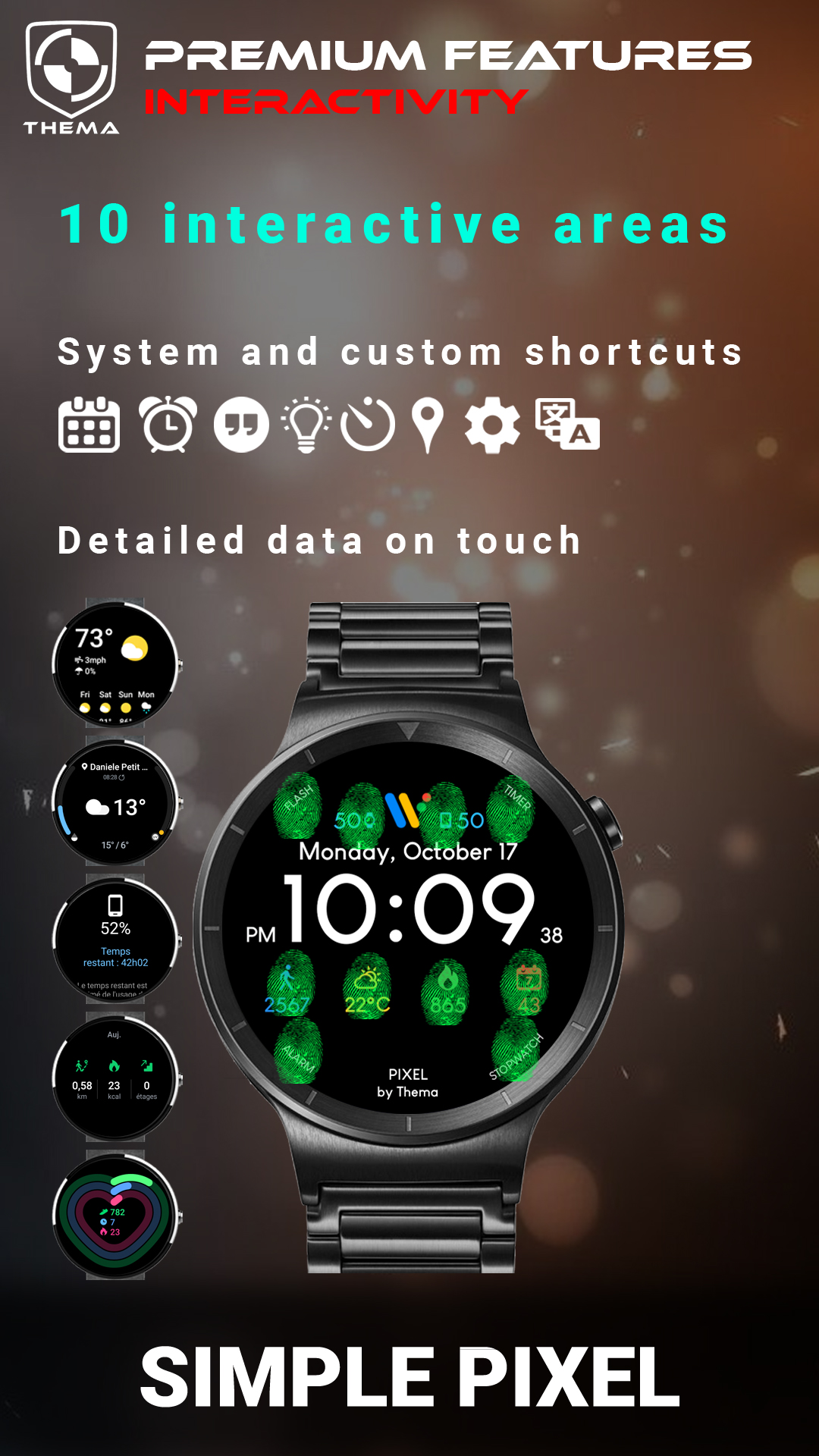 اسکرین شات 3 برنامه Simple Pixel Watch Face