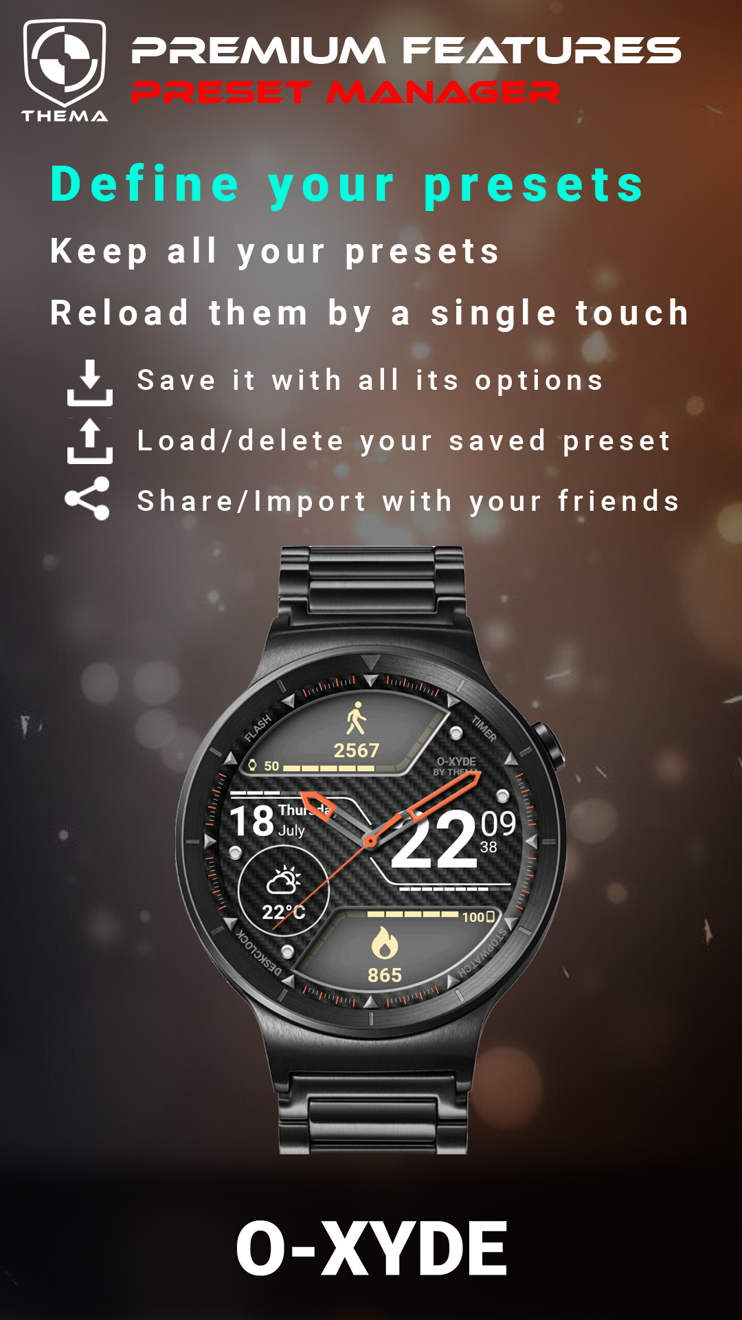اسکرین شات 5 برنامه O-Xyde Watch Face
