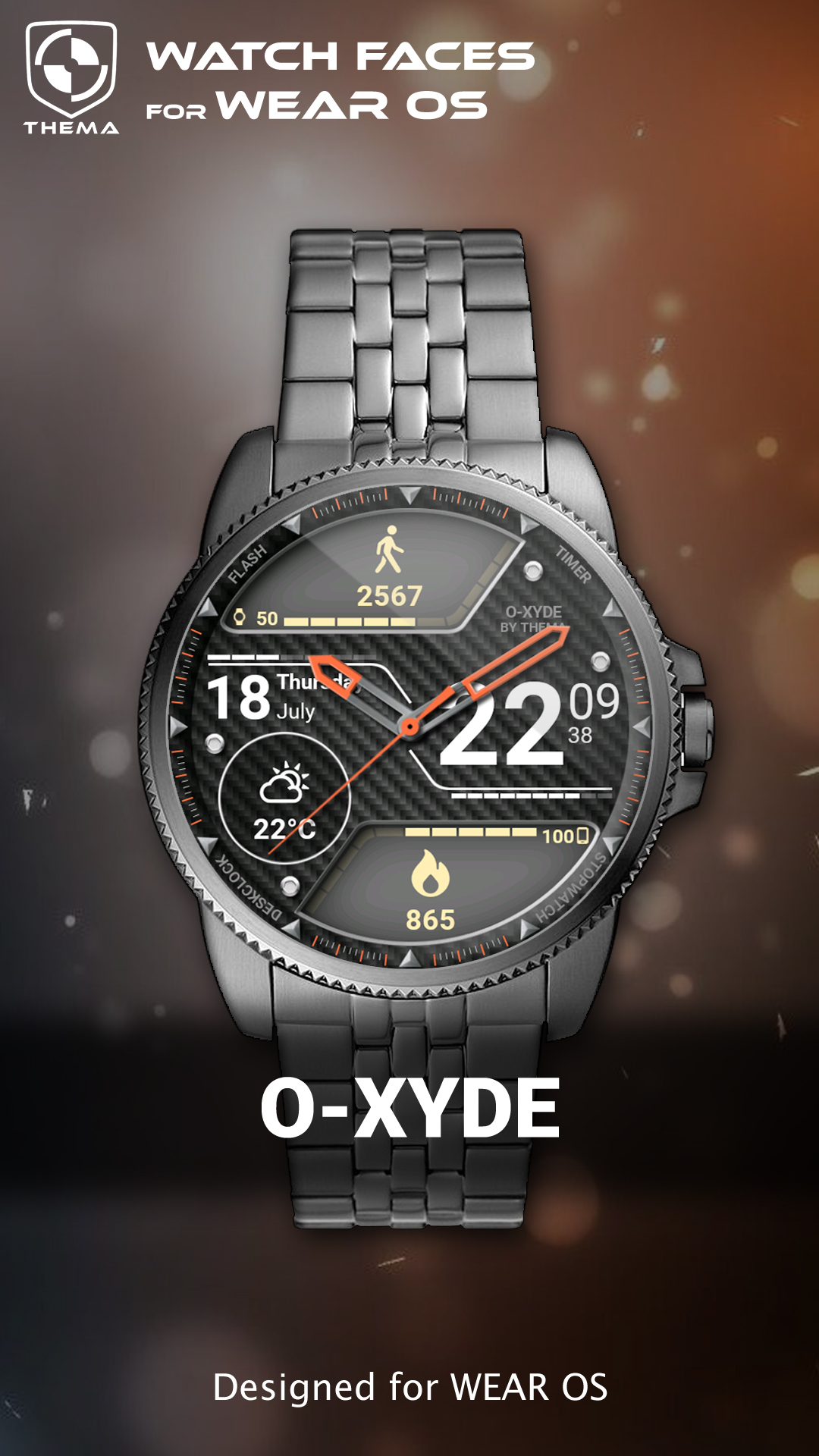 اسکرین شات 1 برنامه O-Xyde Watch Face