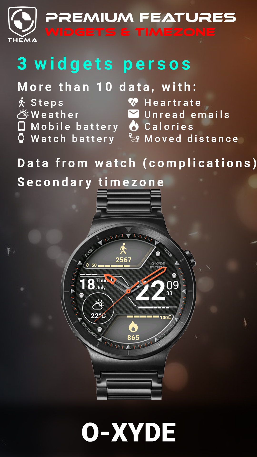 اسکرین شات 4 برنامه O-Xyde Watch Face