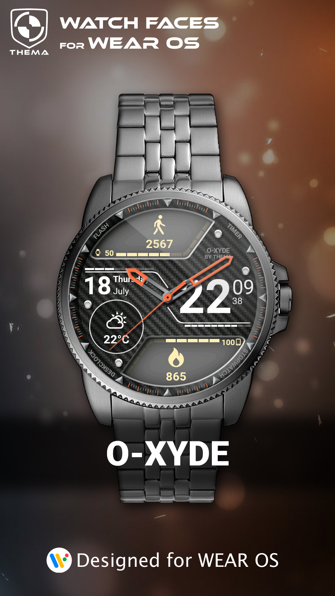 اسکرین شات 1 برنامه O-Xyde Watch Face