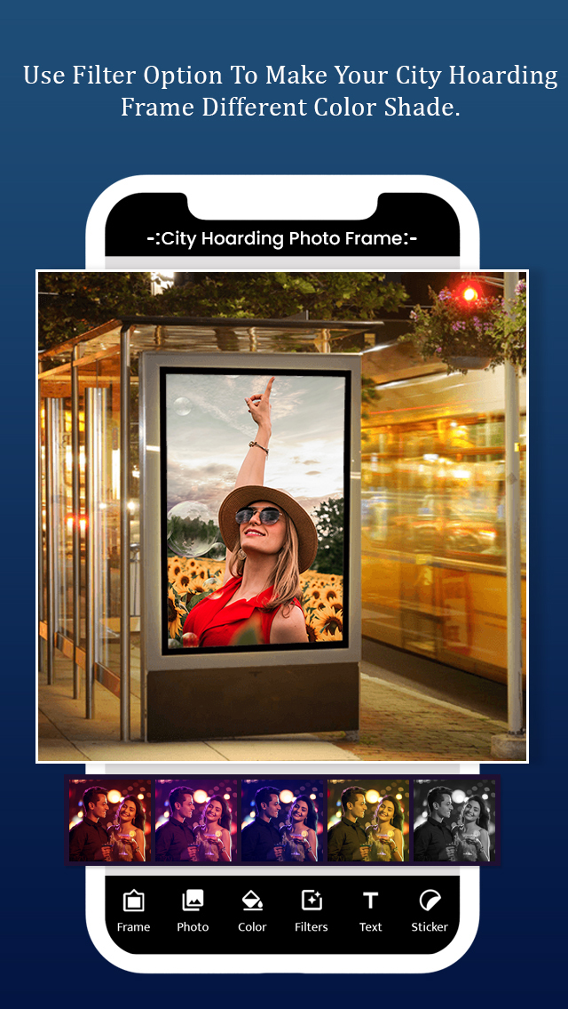 اسکرین شات 3 برنامه City Hoarding Photo Frame