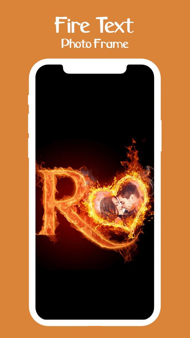 اسکرین شات 1 برنامه Fire Text Photo Frame