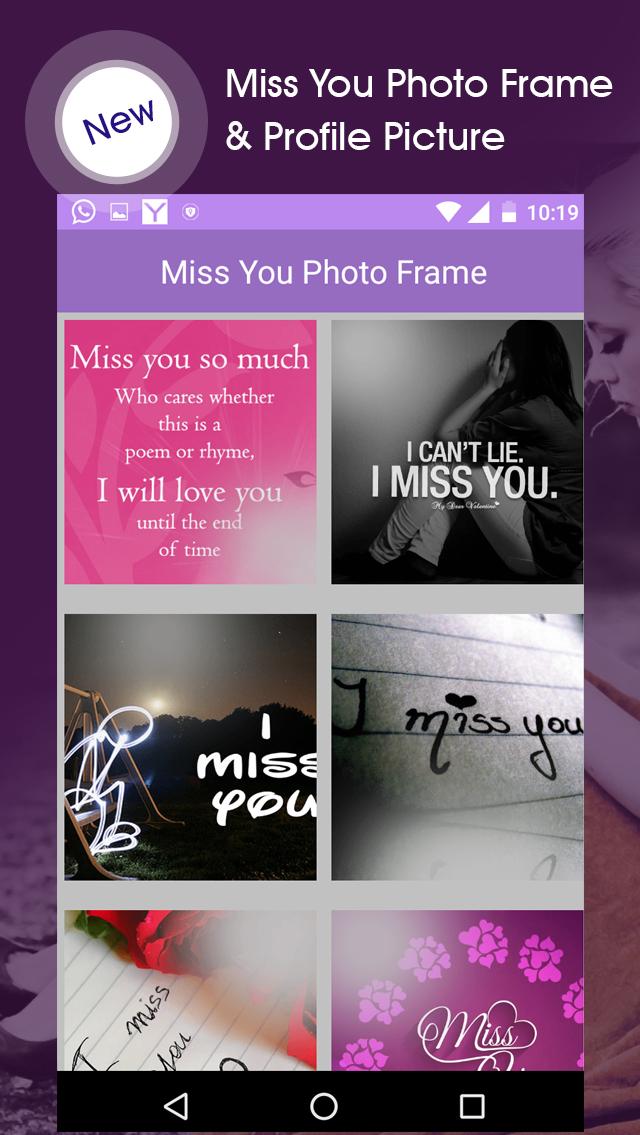 اسکرین شات 2 برنامه Miss You Photo Frame