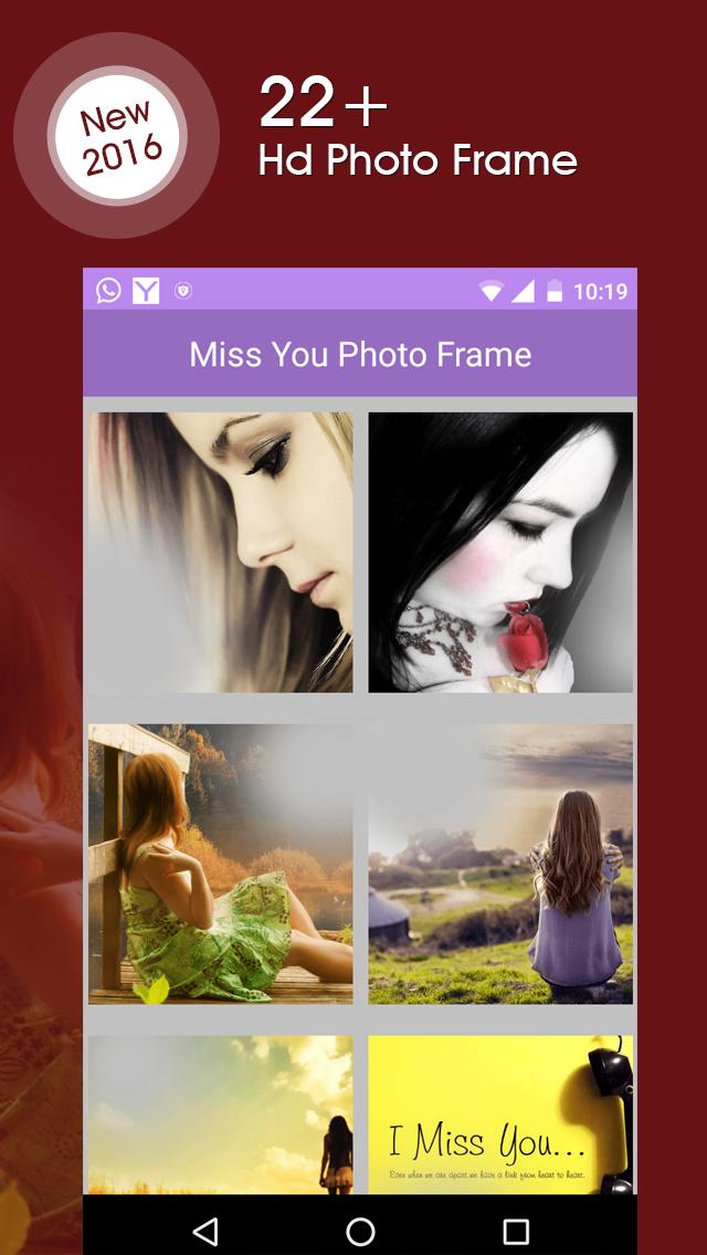 اسکرین شات 1 برنامه Miss You Photo Frame