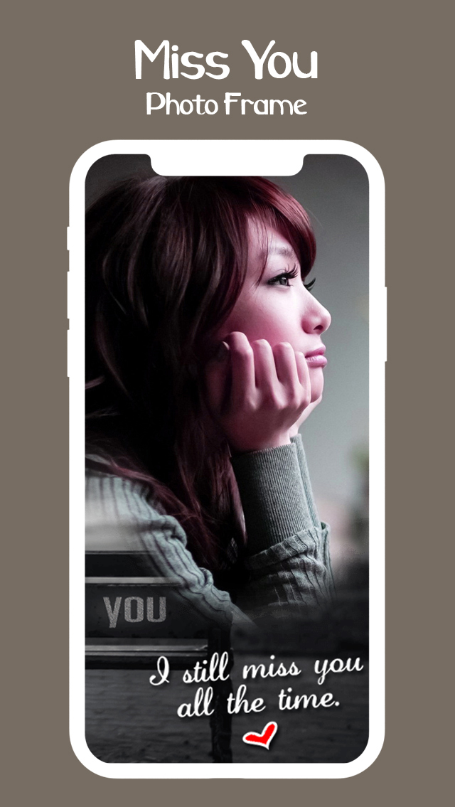 اسکرین شات 1 برنامه Miss You Photo Frame
