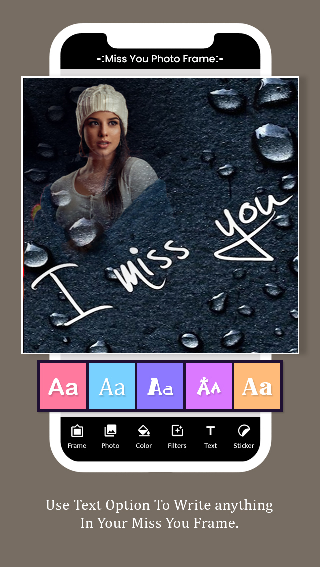 اسکرین شات 4 برنامه Miss You Photo Frame