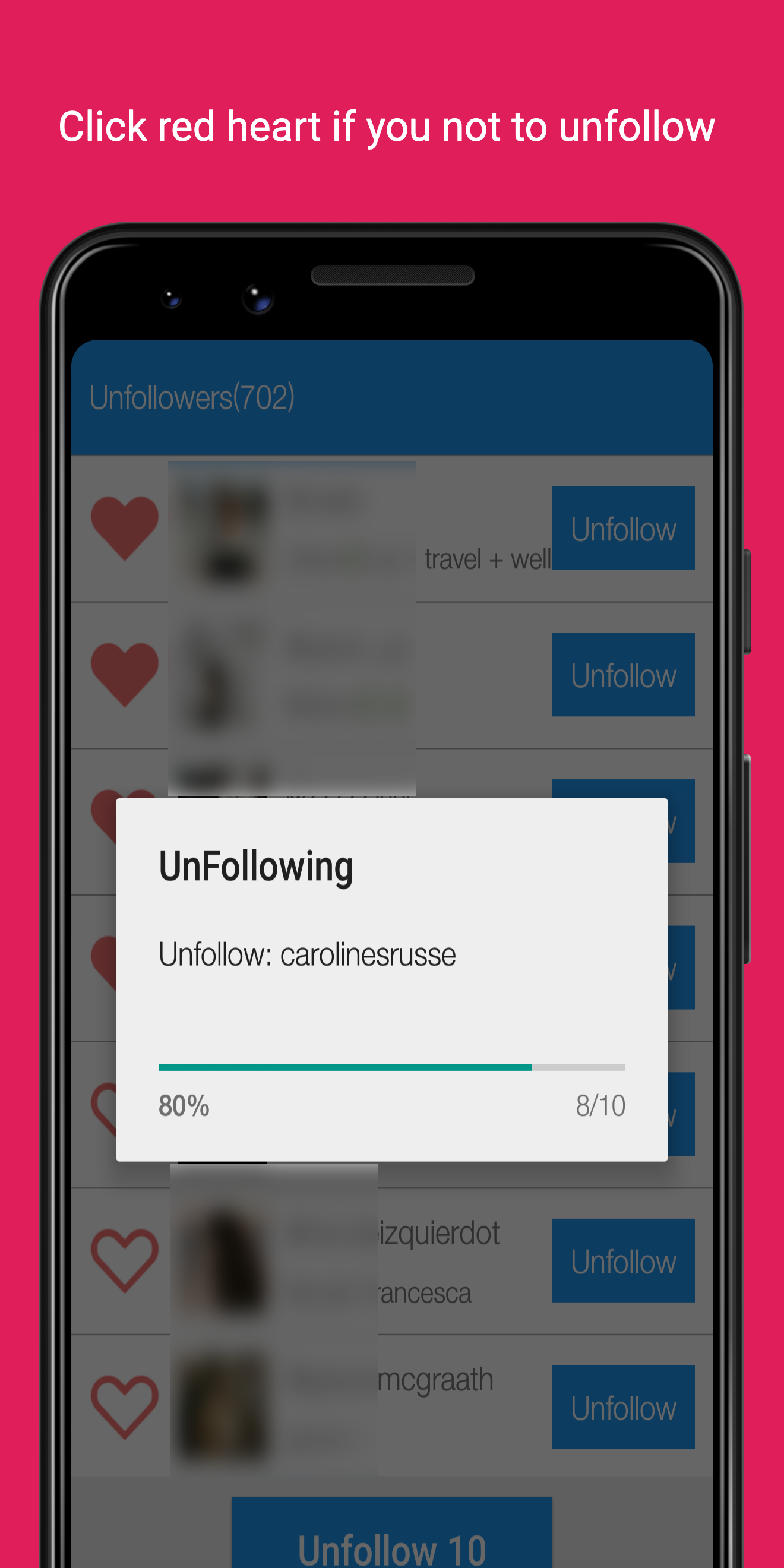 اسکرین شات 4 برنامه Unfollow and Follow users
