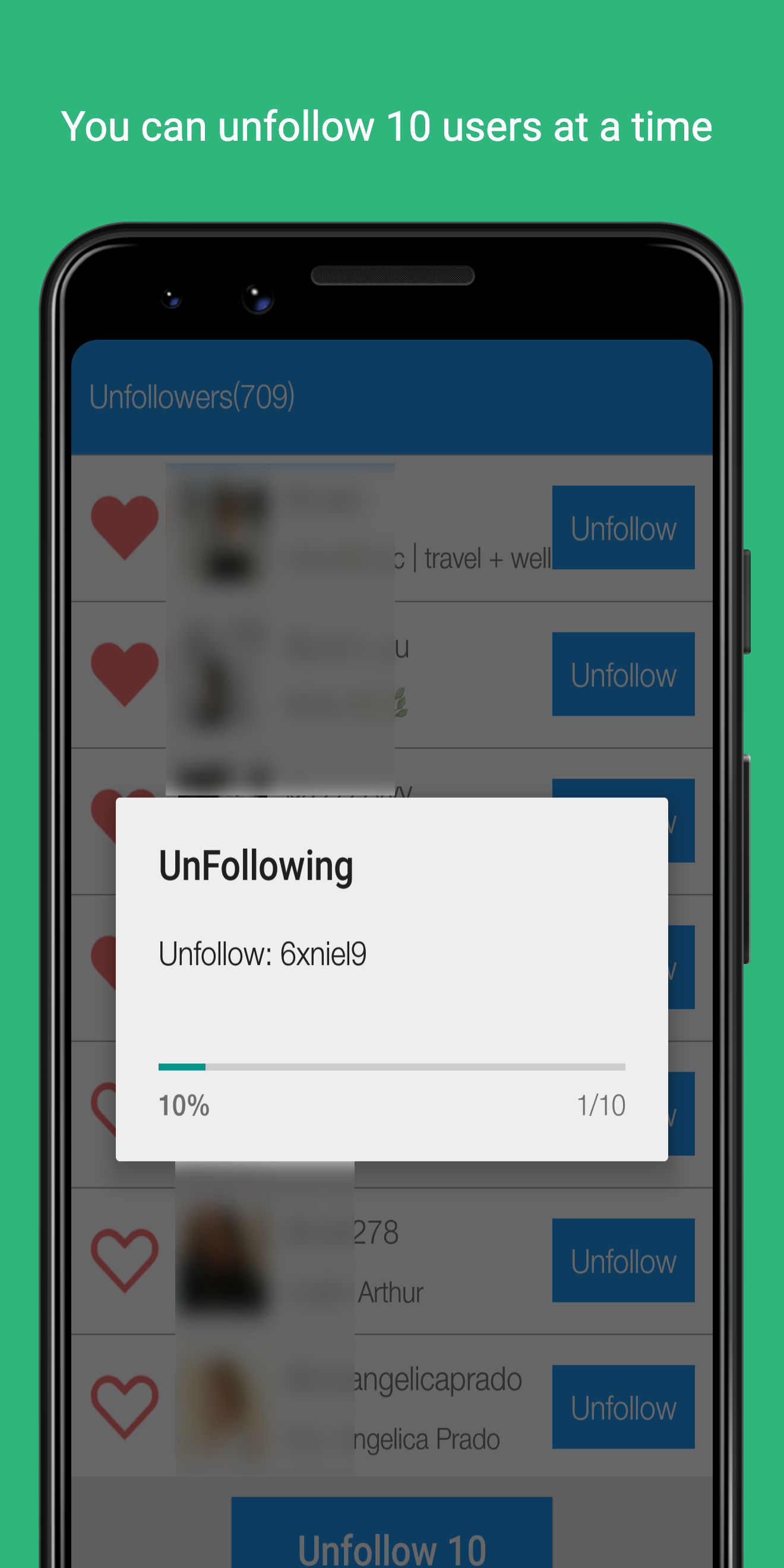 اسکرین شات 3 برنامه Unfollow and Follow users