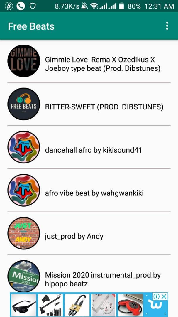 اسکرین شات 1 برنامه Instrumentals & Beats Download