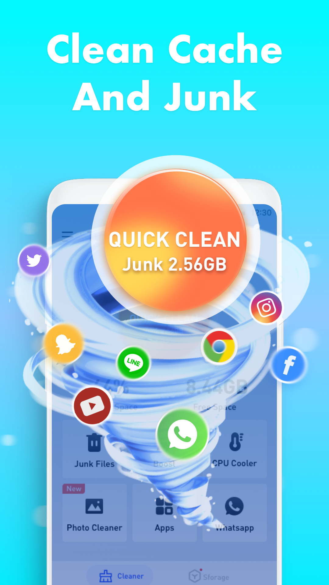اسکرین شات 1 برنامه Turbo Cleaner: Clean Junk File
