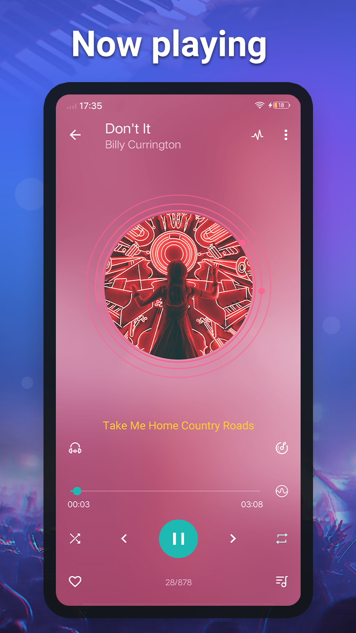 اسکرین شات 3 برنامه Music player - Audio Player