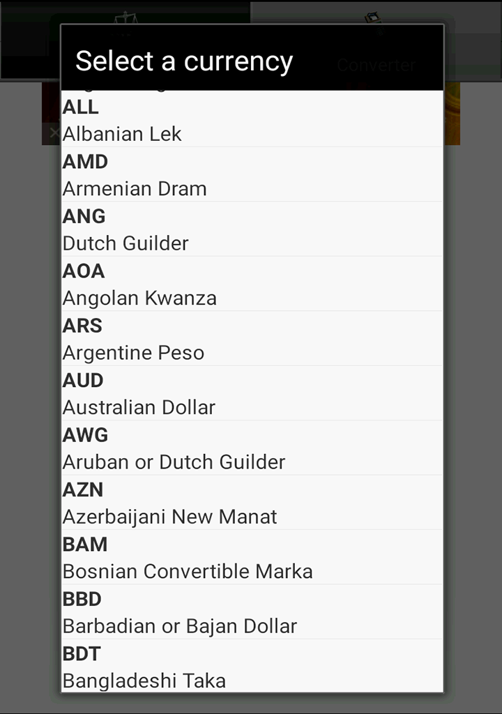 اسکرین شات 4 برنامه Exchange rate. All currencies
