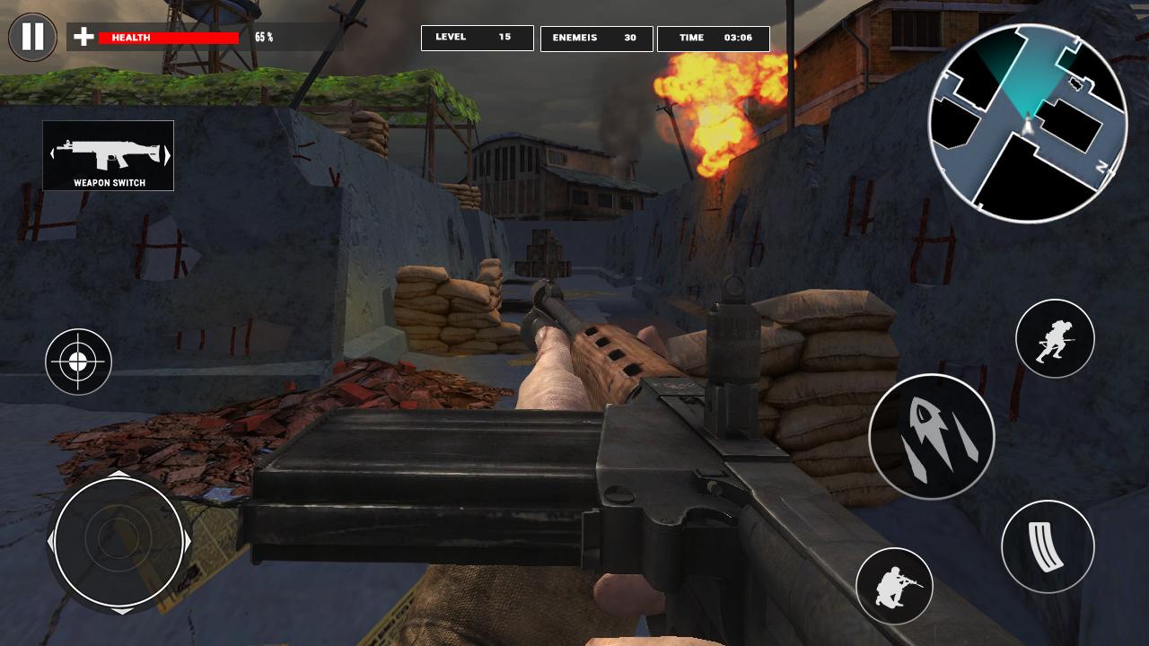 اسکرین شات 8 بازی Gun War Fire Duty: WW2 Shooter
