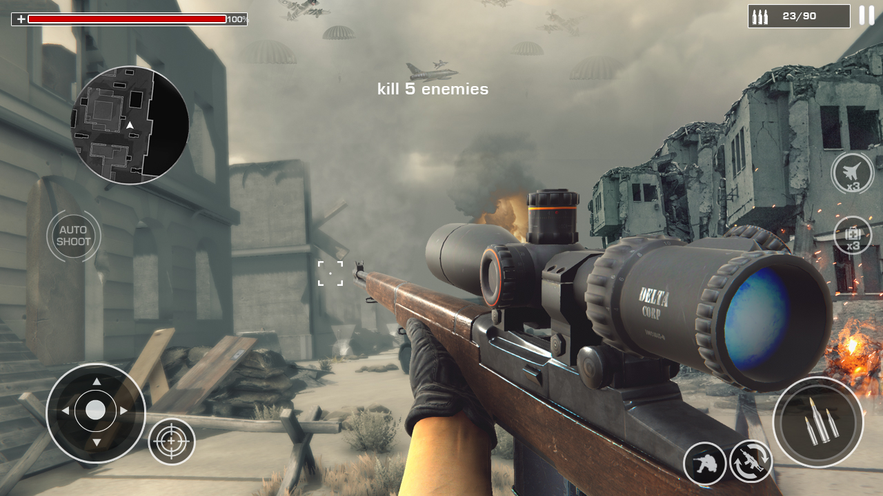 اسکرین شات 1 بازی WW2 Sniper 3D: FPS War Games