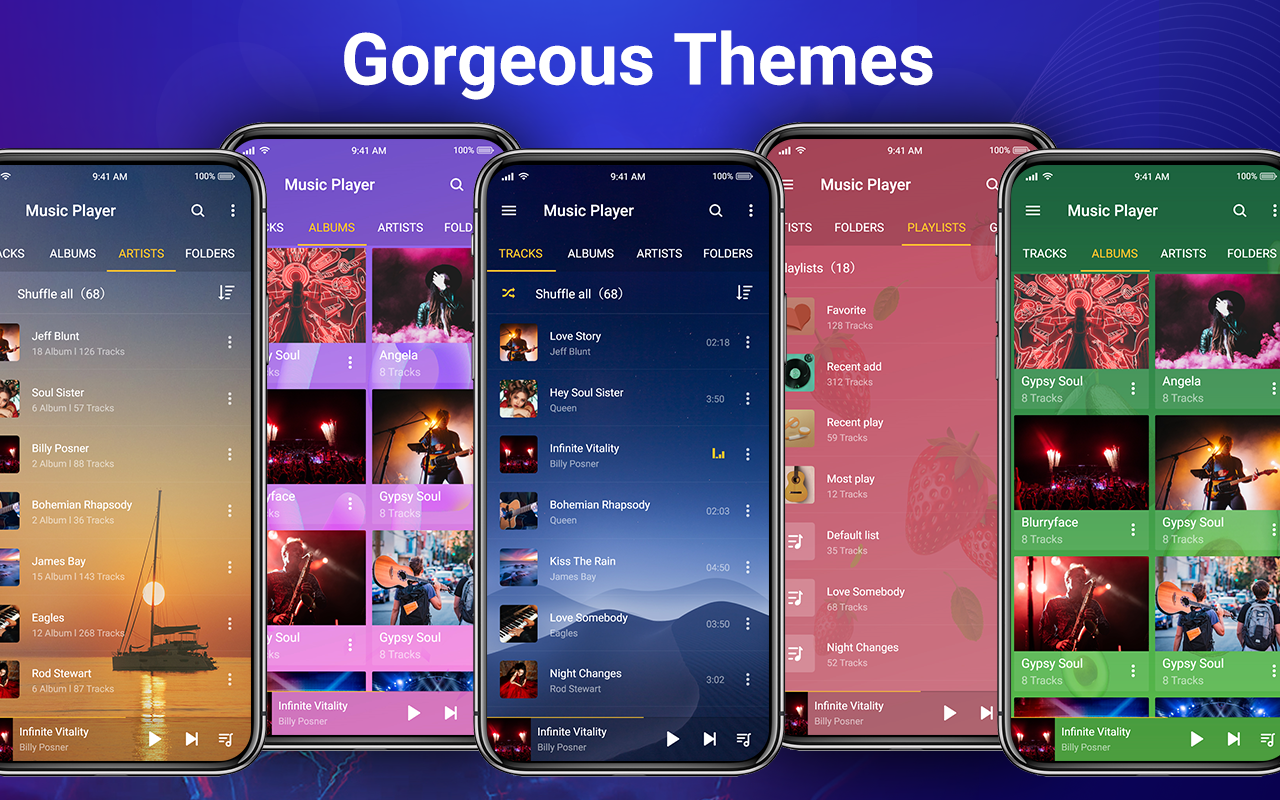 اسکرین شات 2 برنامه Music Player - MP3 & Equalizer