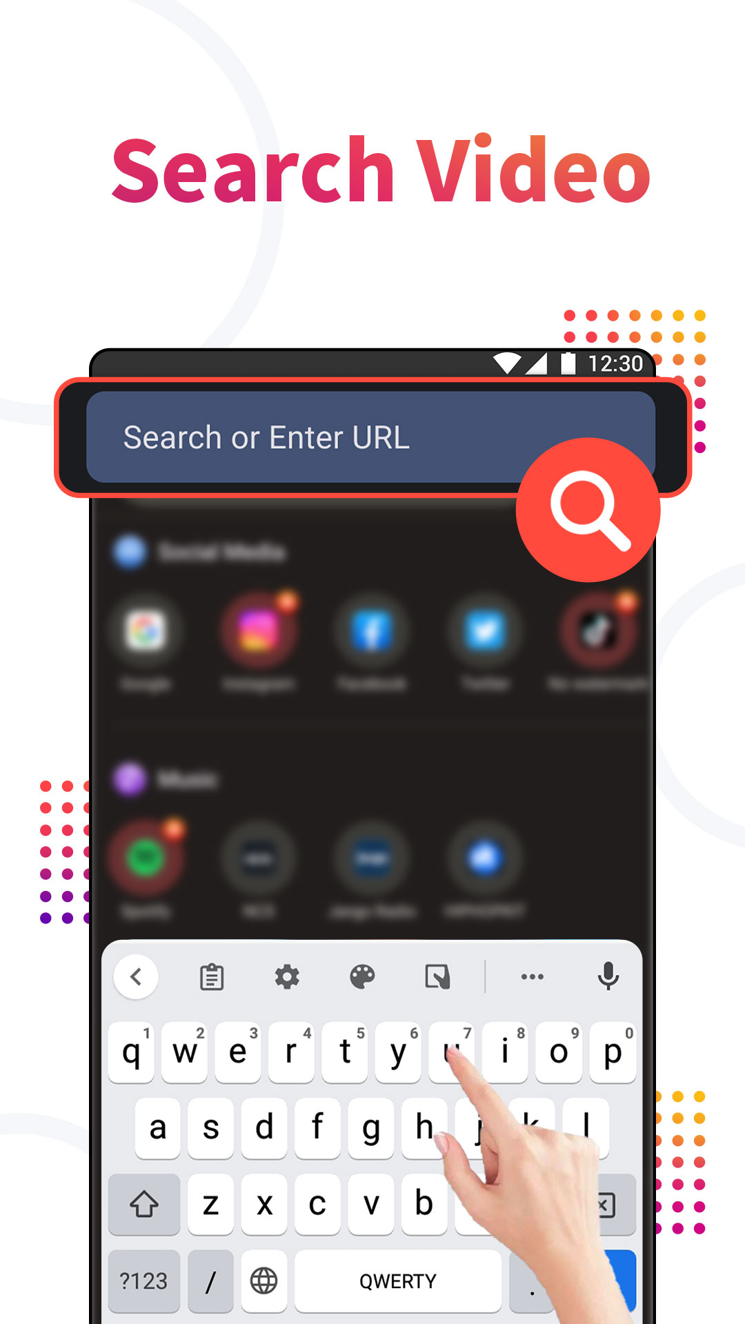 اسکرین شات 2 برنامه Video downloader, download all