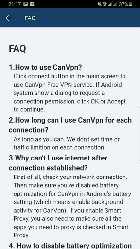 اسکرین شات 6 برنامه فیلتر شکن قوی و پرسرعت Can Vpn