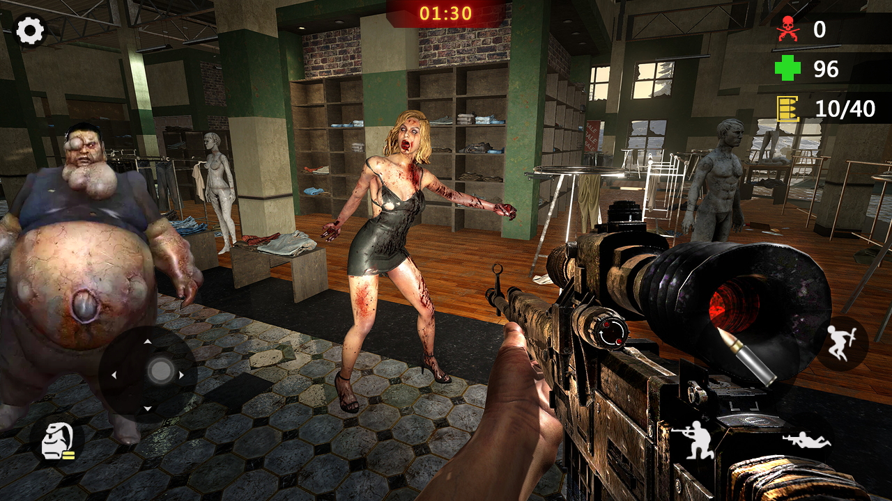 اسکرین شات 2 برنامه Zombie Trigger 3D Gun Shooter