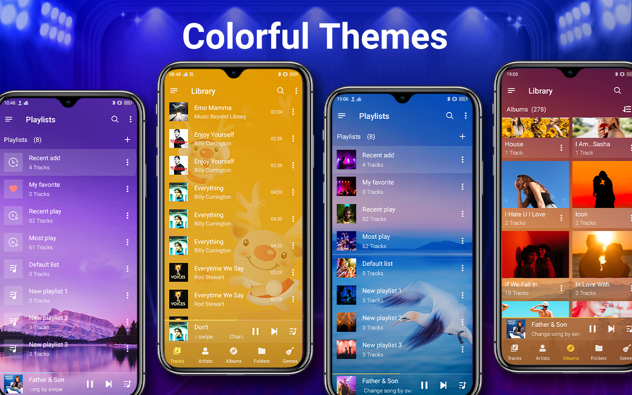 اسکرین شات 2 برنامه Music Player - MP3 Player