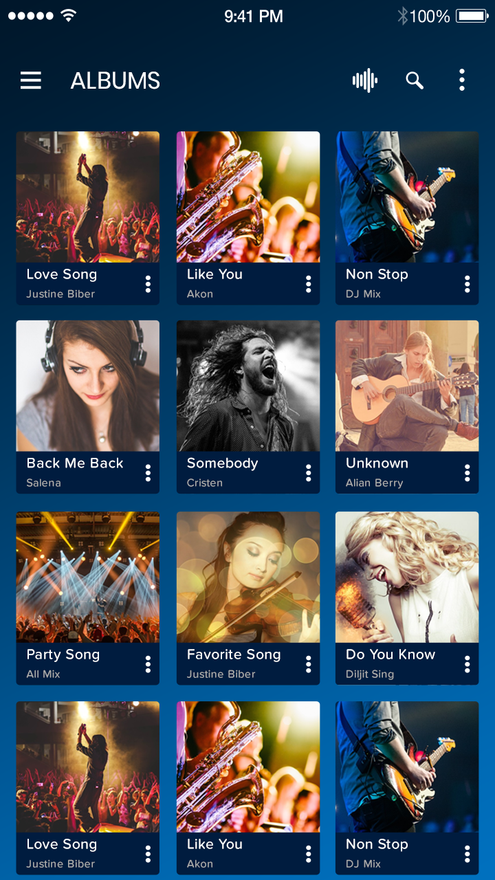 اسکرین شات 2 برنامه Music Player for Galaxy