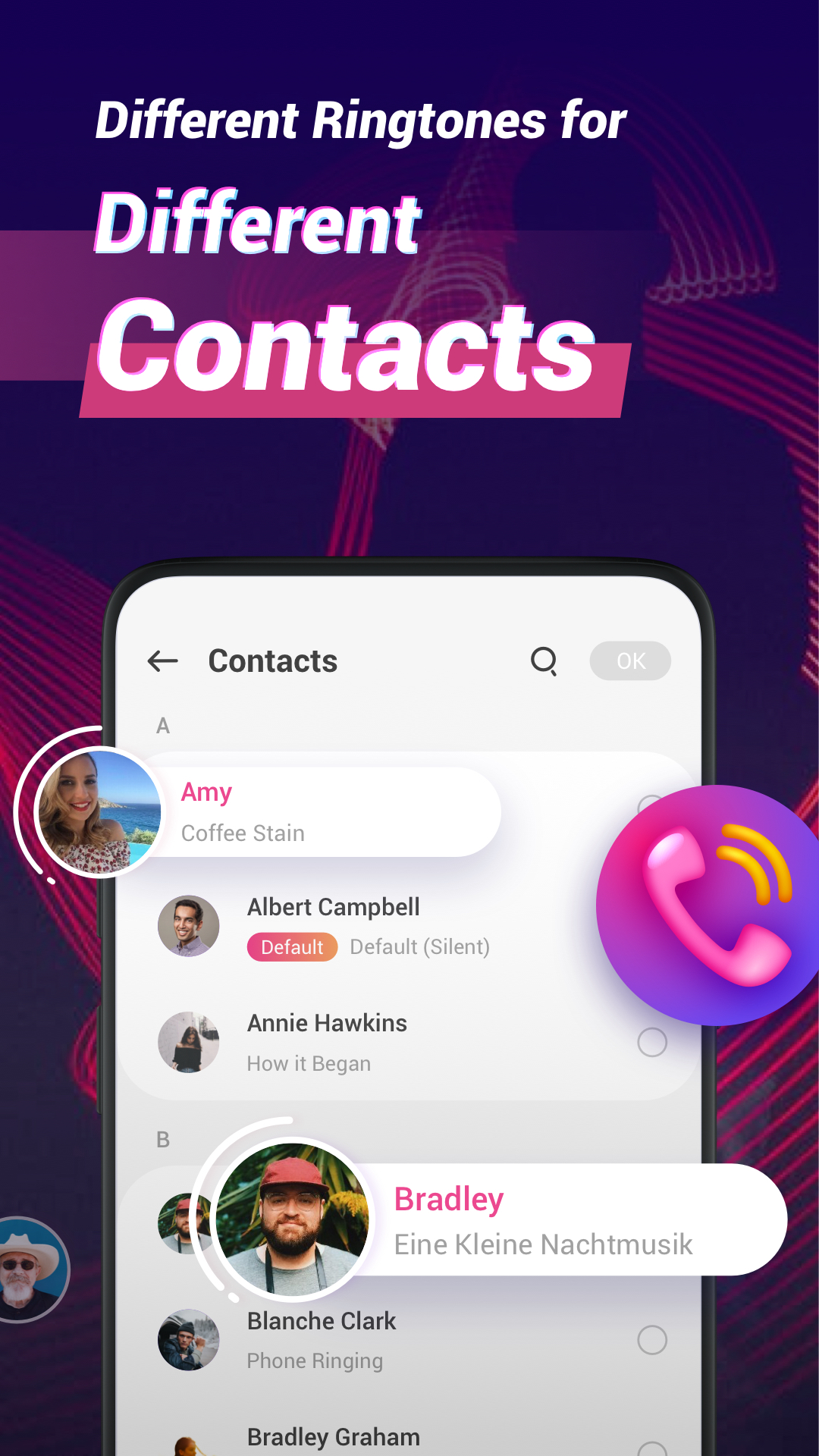 اسکرین شات 8 برنامه Ringtones songs - RingWall