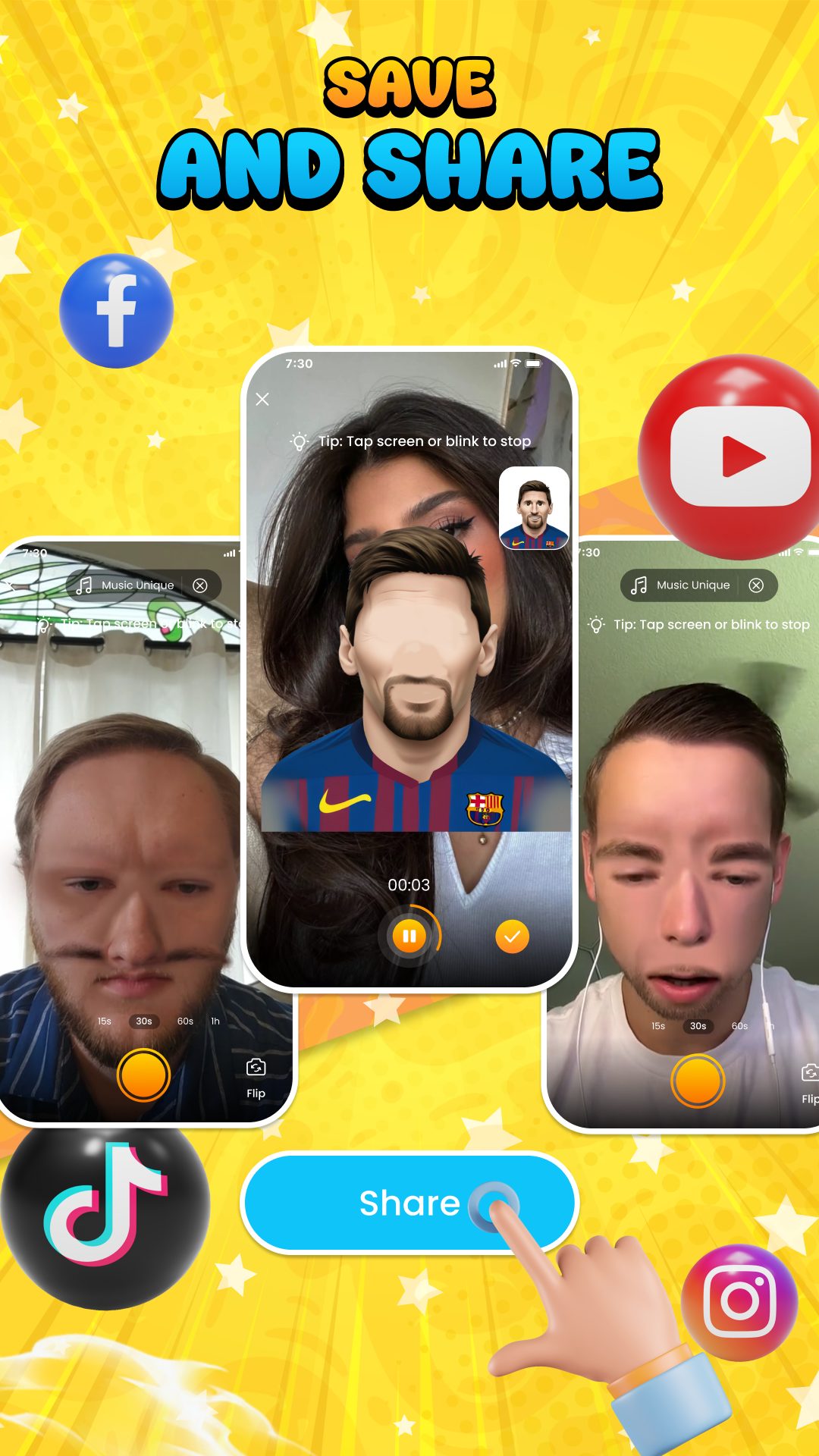 اسکرین شات 6 برنامه Face Puzzle: Funny Face Mix