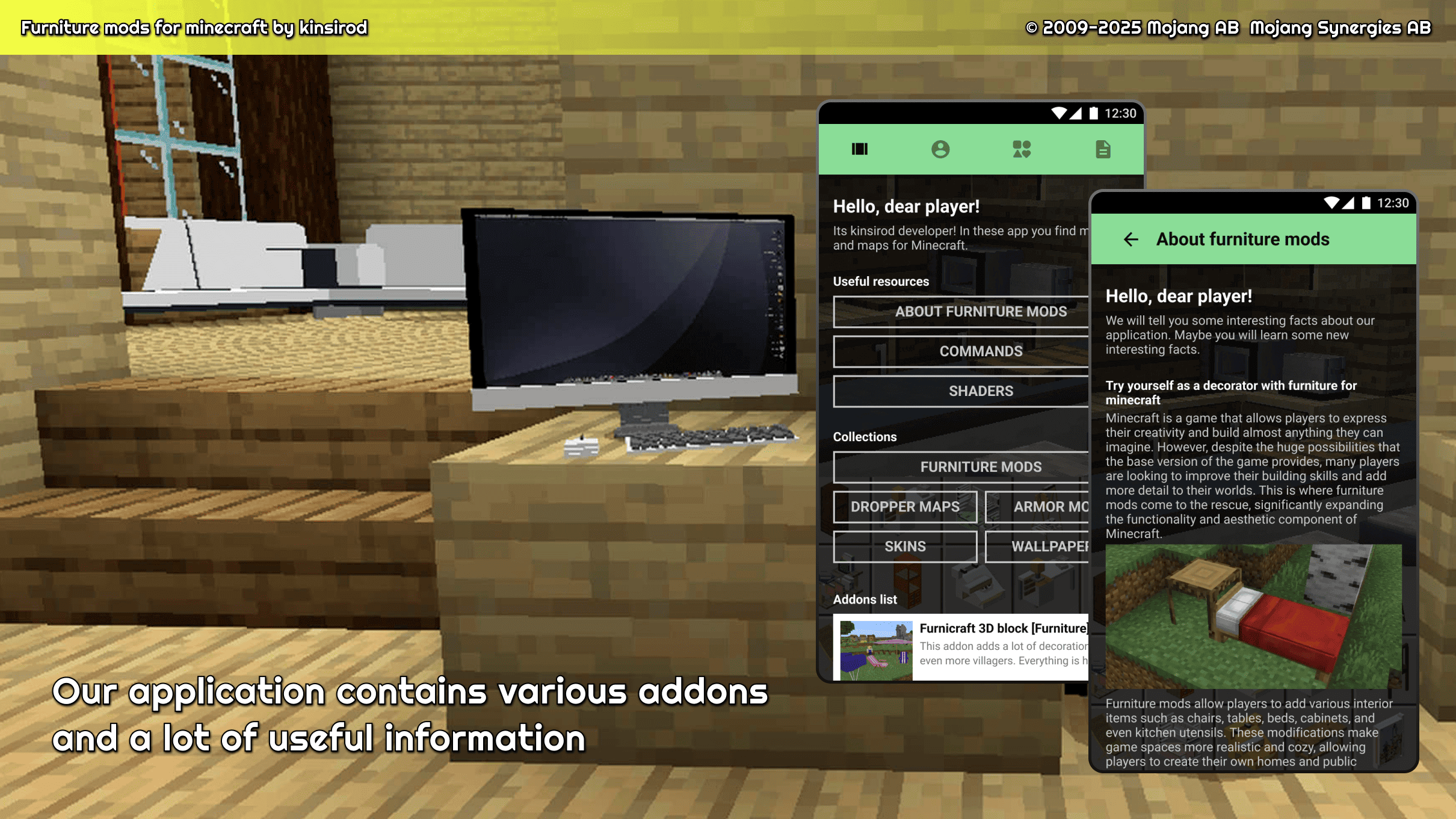 اسکرین شات 1 برنامه Furniture mods for Minecraft