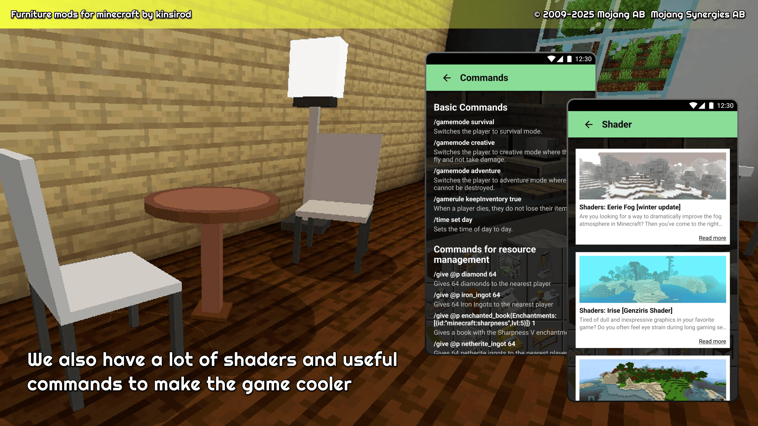 اسکرین شات 4 برنامه Furniture mods for Minecraft