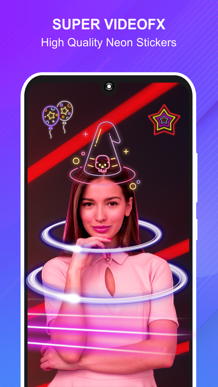 اسکرین شات 4 برنامه Super FX Video Effects - Neon Sketch Video Editor