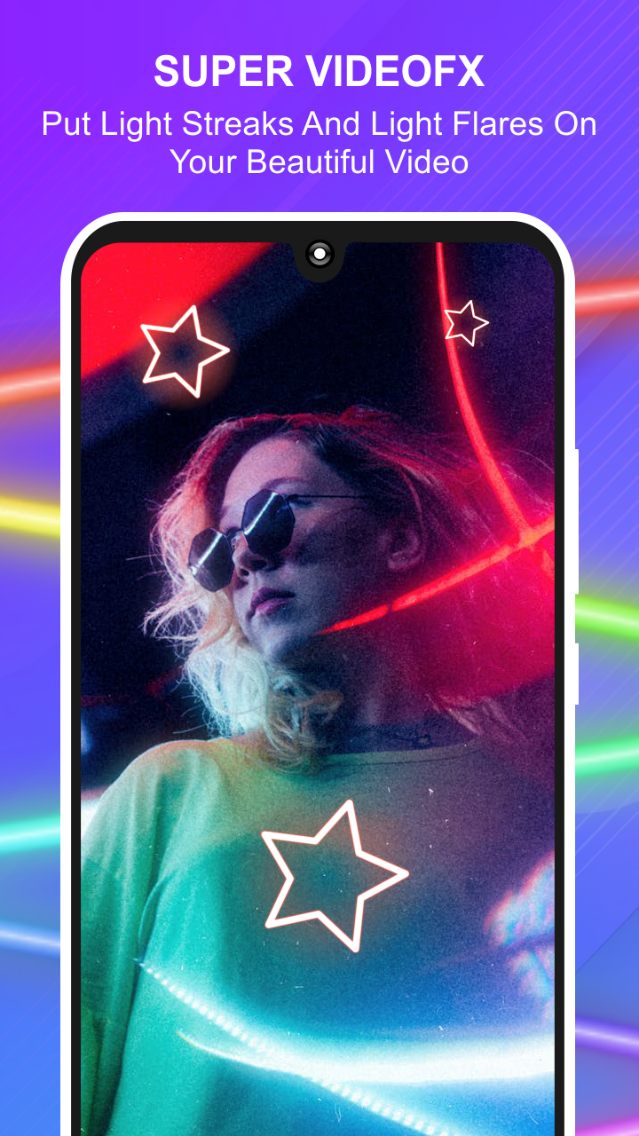 اسکرین شات 3 برنامه Super FX Video Effects - Neon Sketch Video Editor