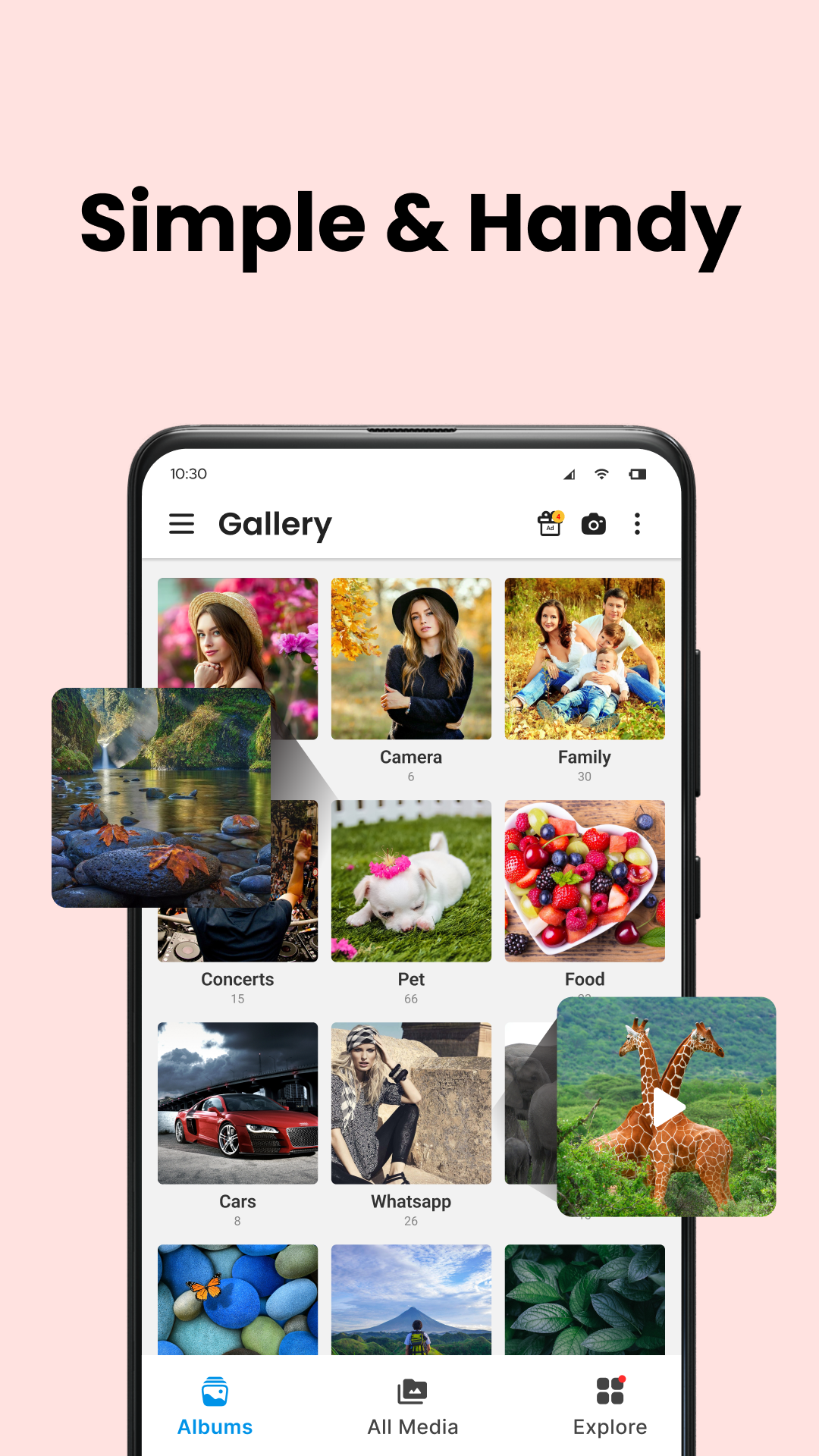 اسکرین شات 1 برنامه Gallery - Photo Gallery, Vault