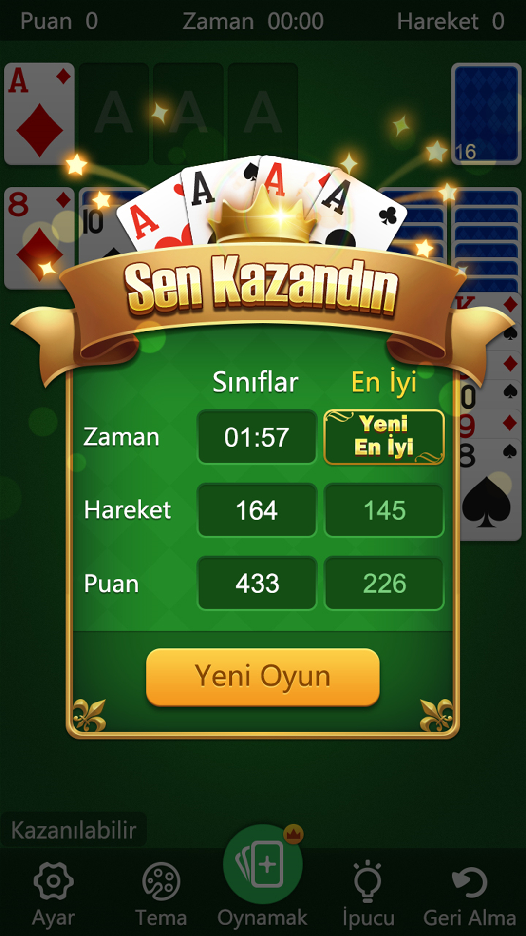 اسکرین شات 4 بازی Solitaire Klasik Klondike