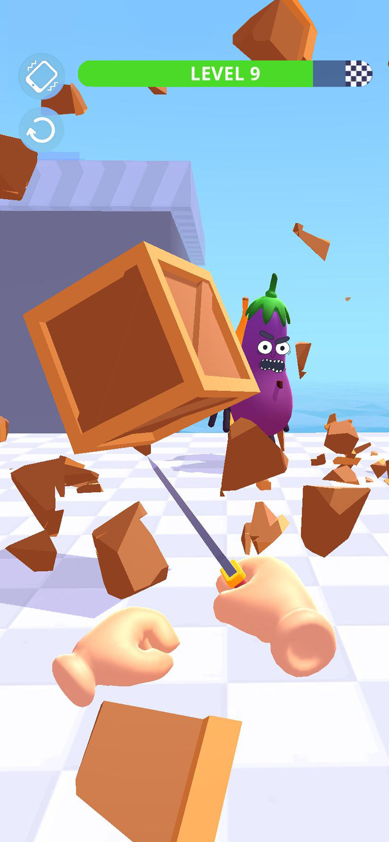 اسکرین شات 2 بازی Hit Tomato 3D - Knife Master