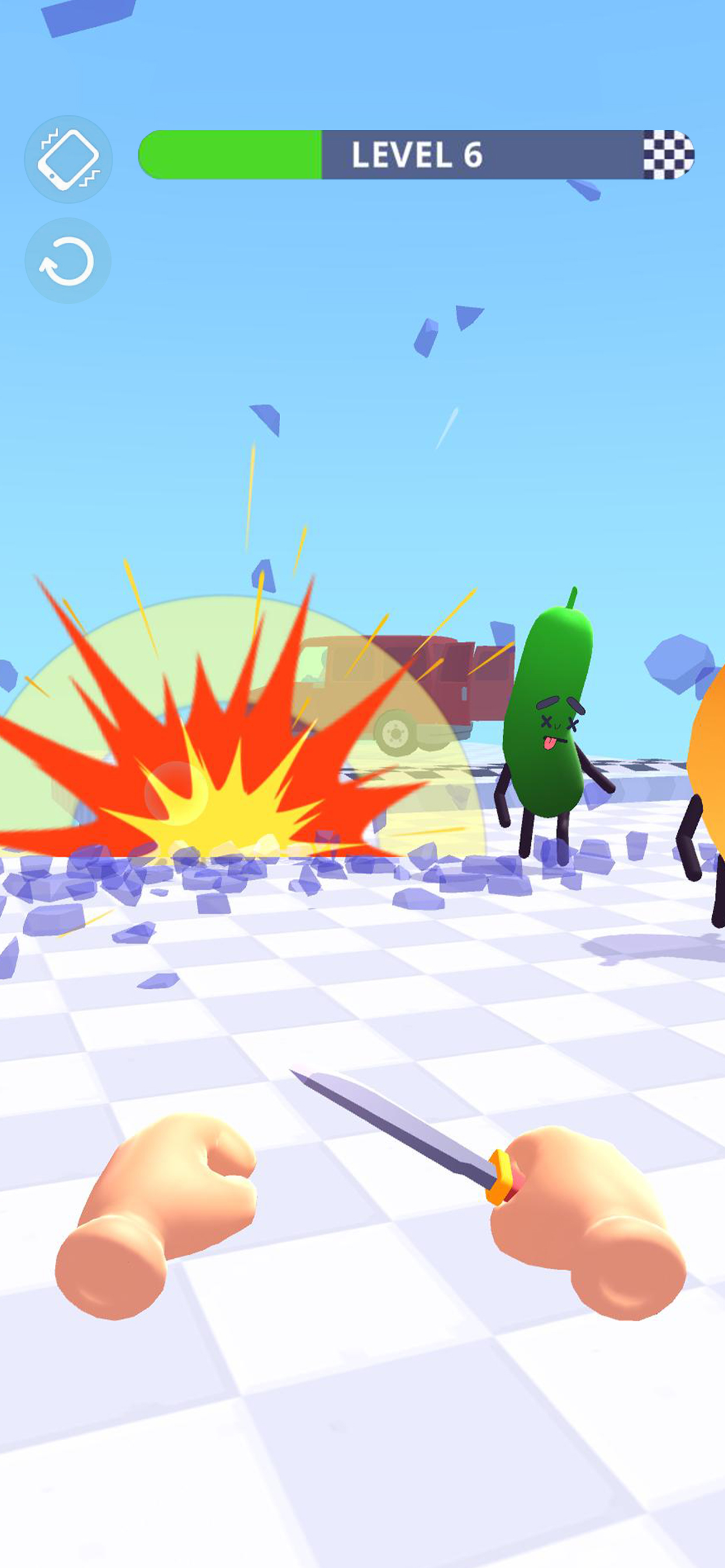 اسکرین شات 3 بازی Hit Tomato 3D - Knife Master