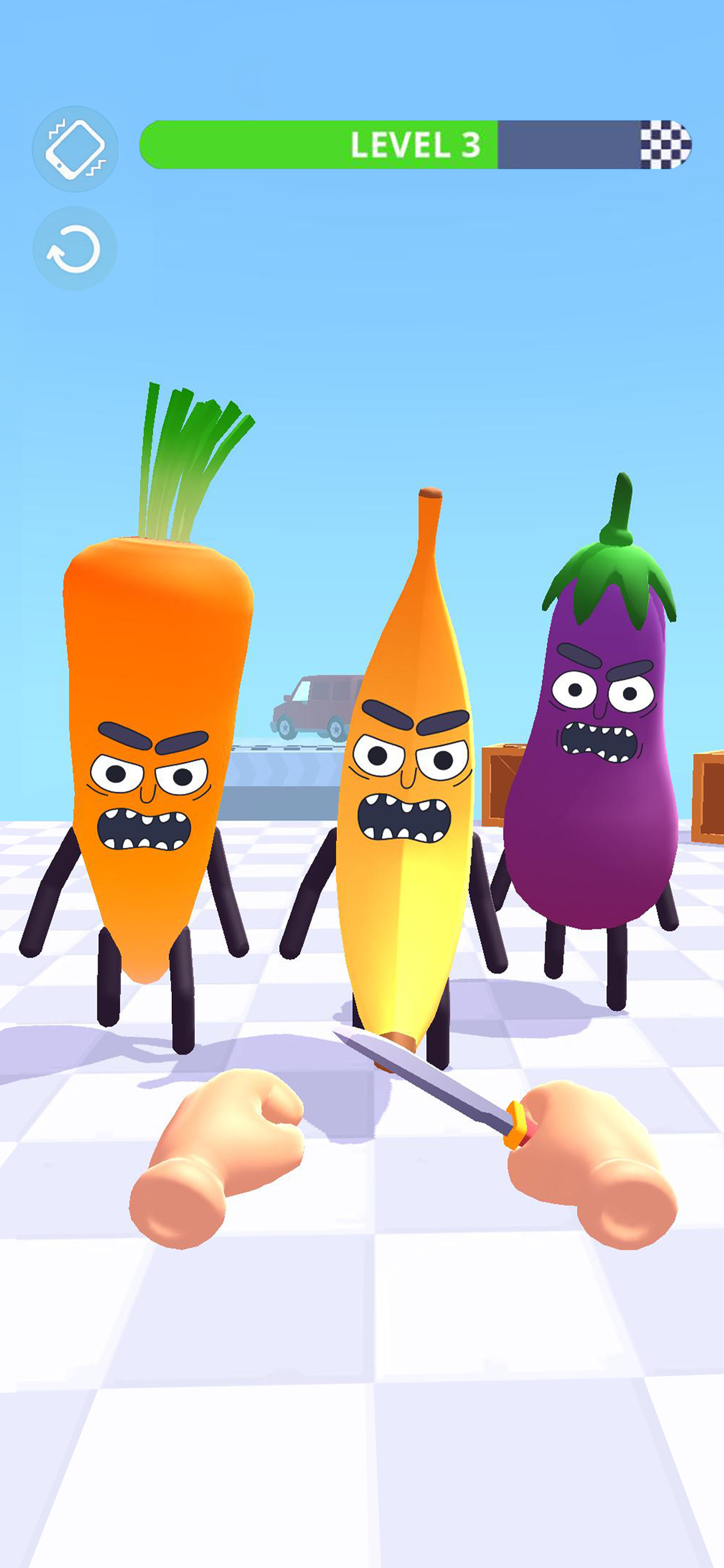 اسکرین شات 1 بازی Hit Tomato 3D - Knife Master