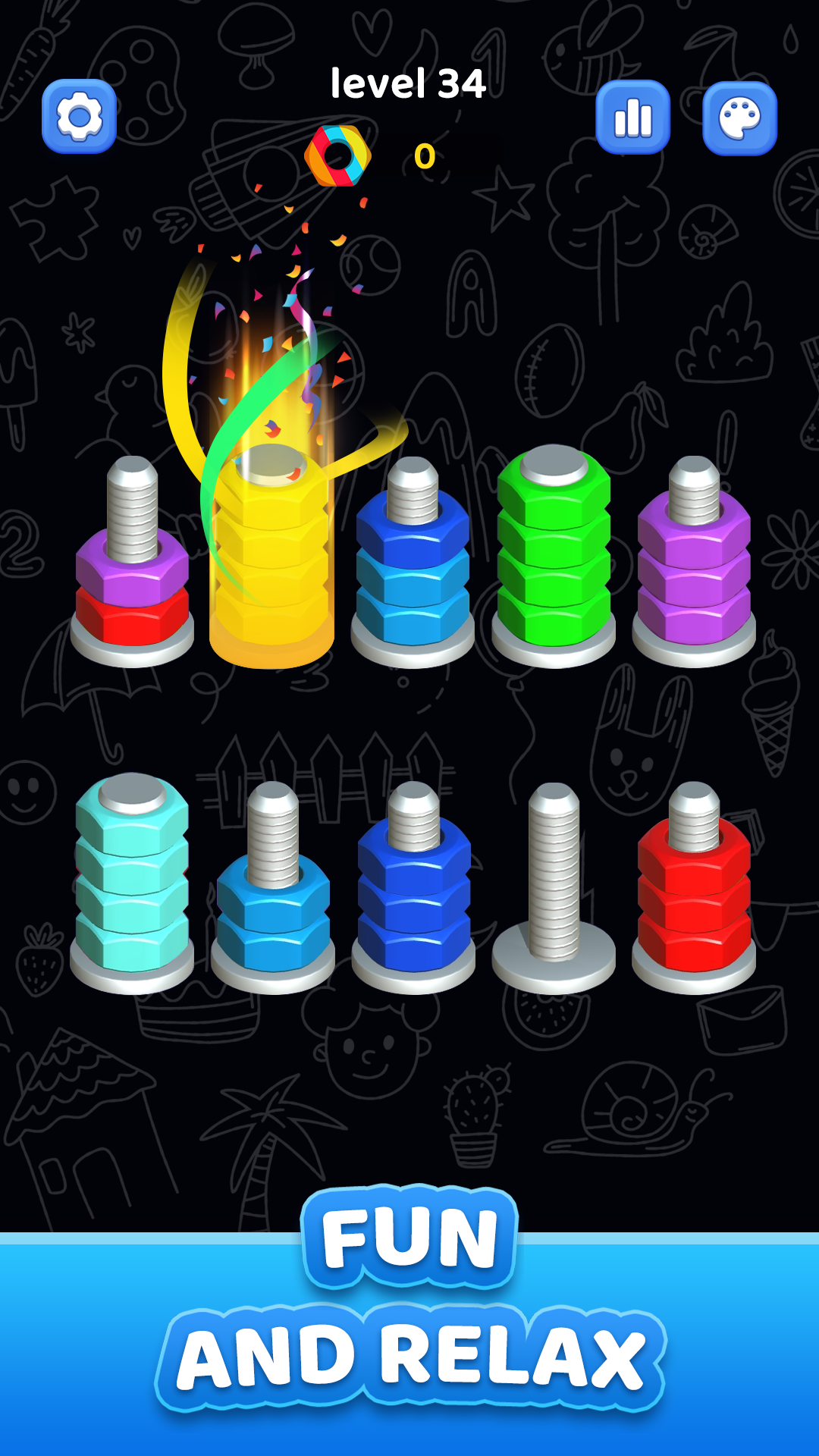 اسکرین شات 2 بازی Nuts Bolt Sort - Screw 3D