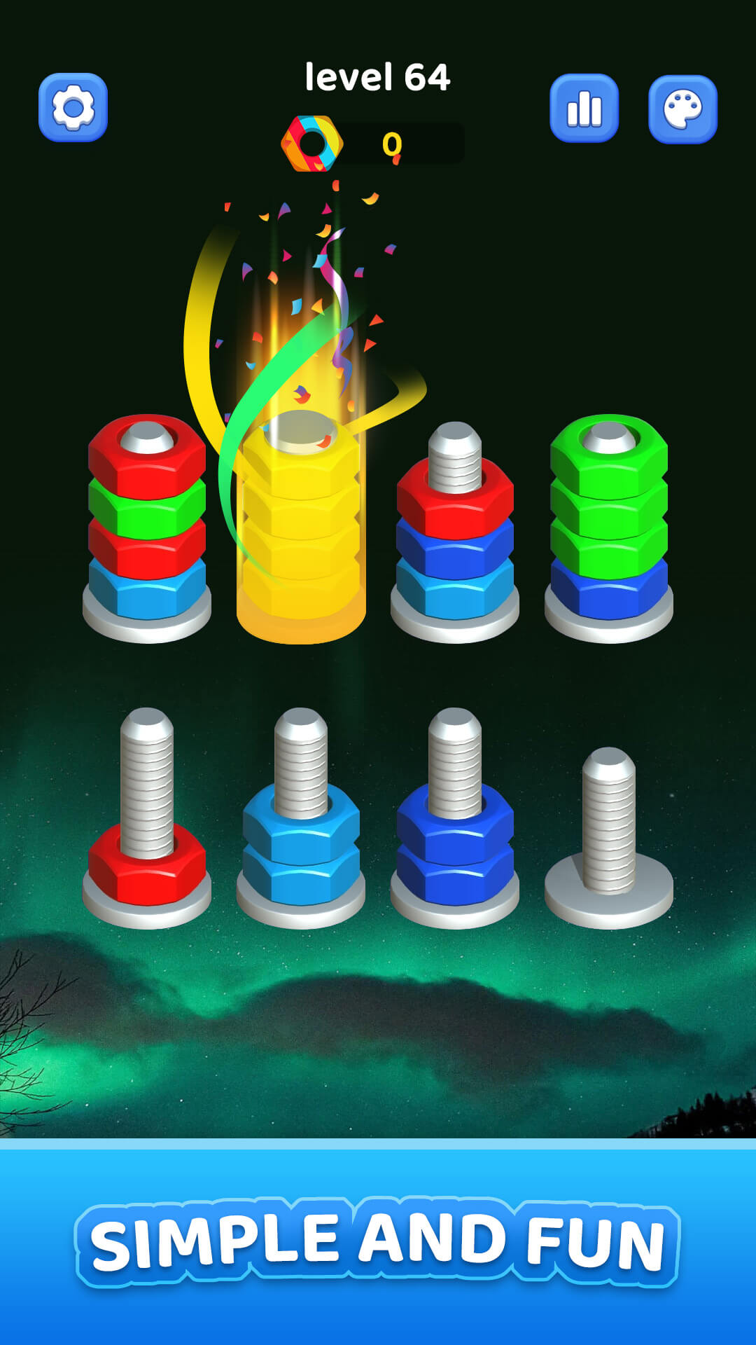 اسکرین شات 2 بازی Nuts Bolt Sort - Screw 3D