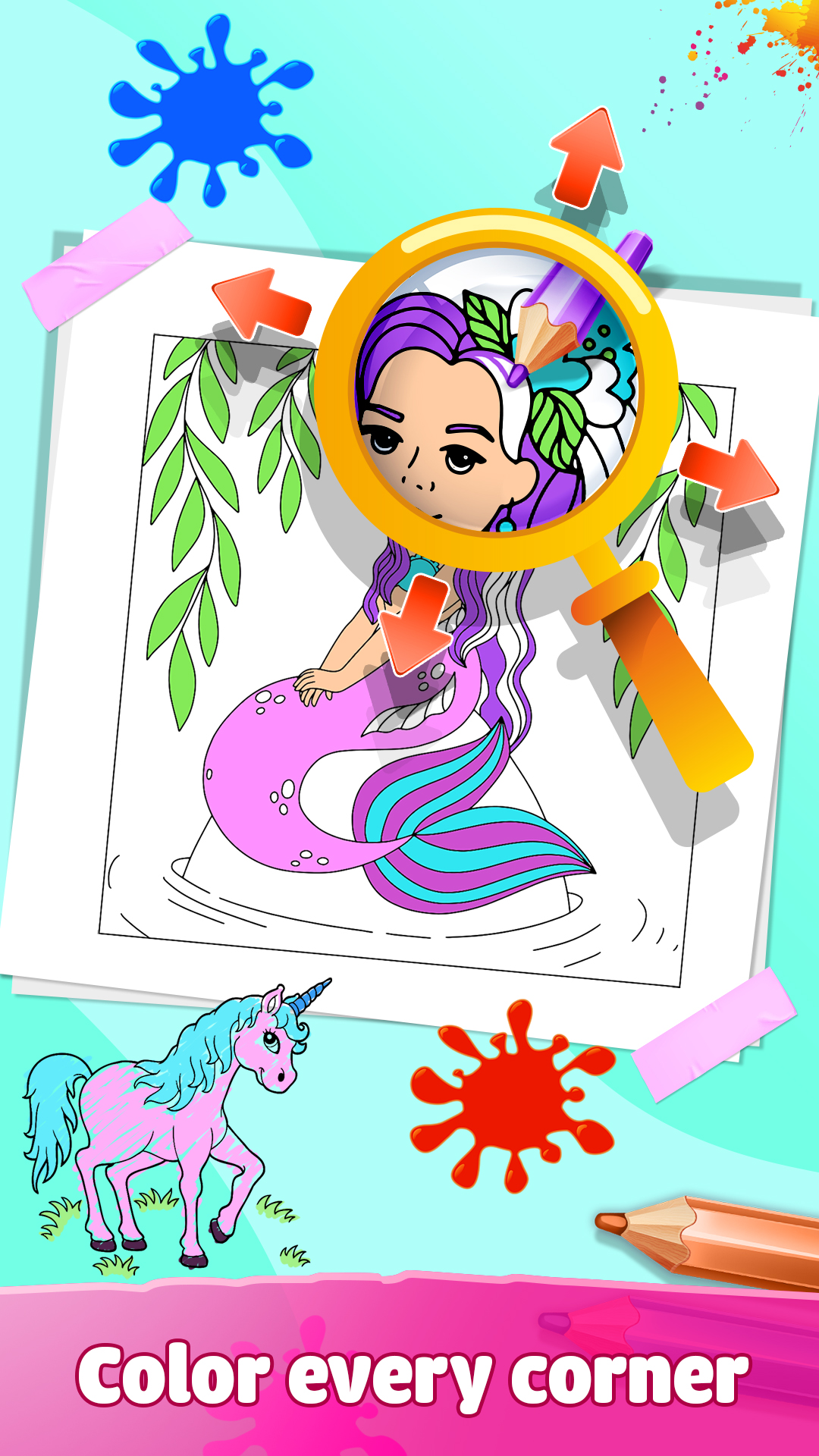 اسکرین شات 7 بازی Princess Girl Coloring Games