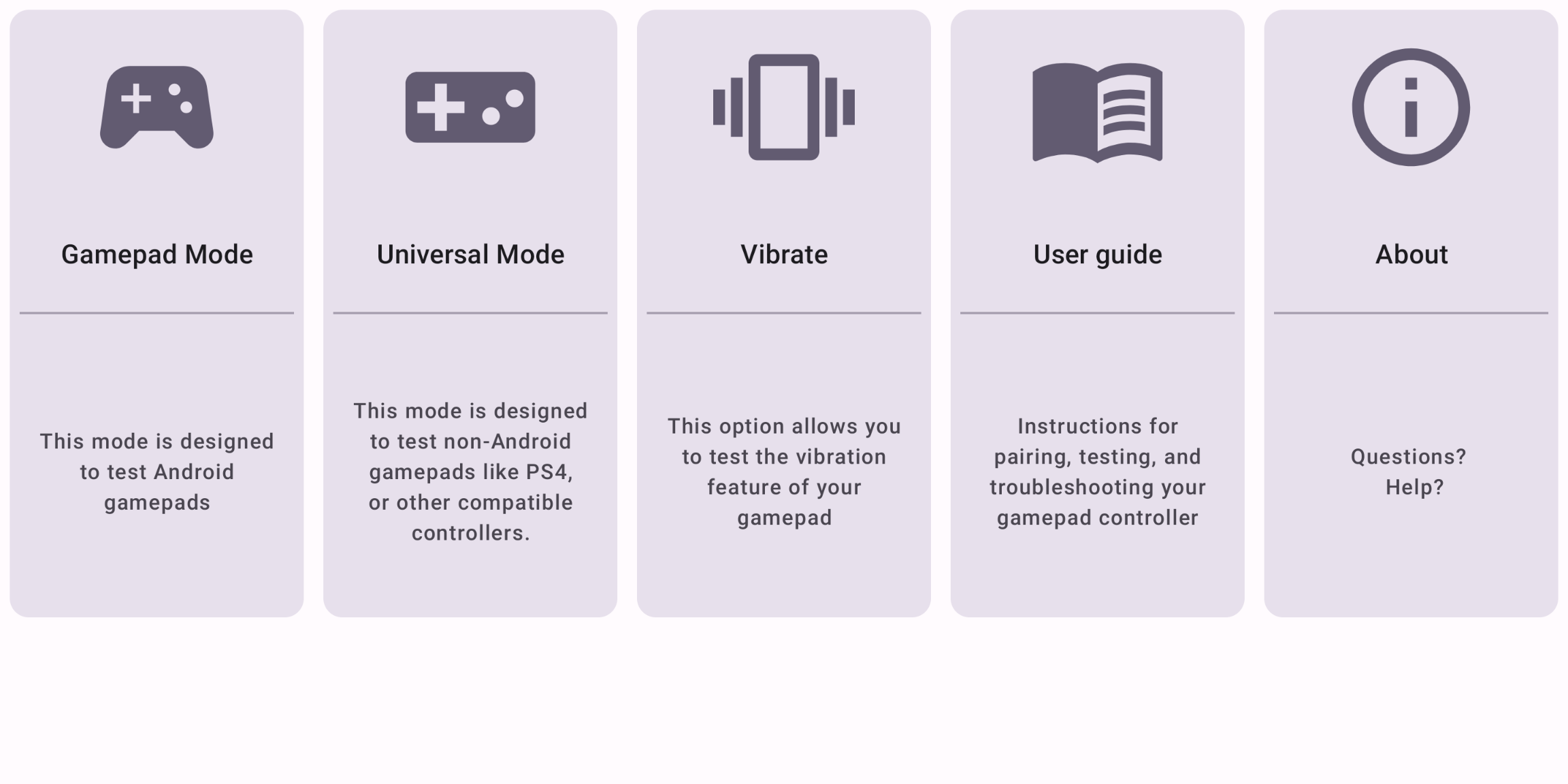 اسکرین شات برنامه GamePad Tester Lite 1