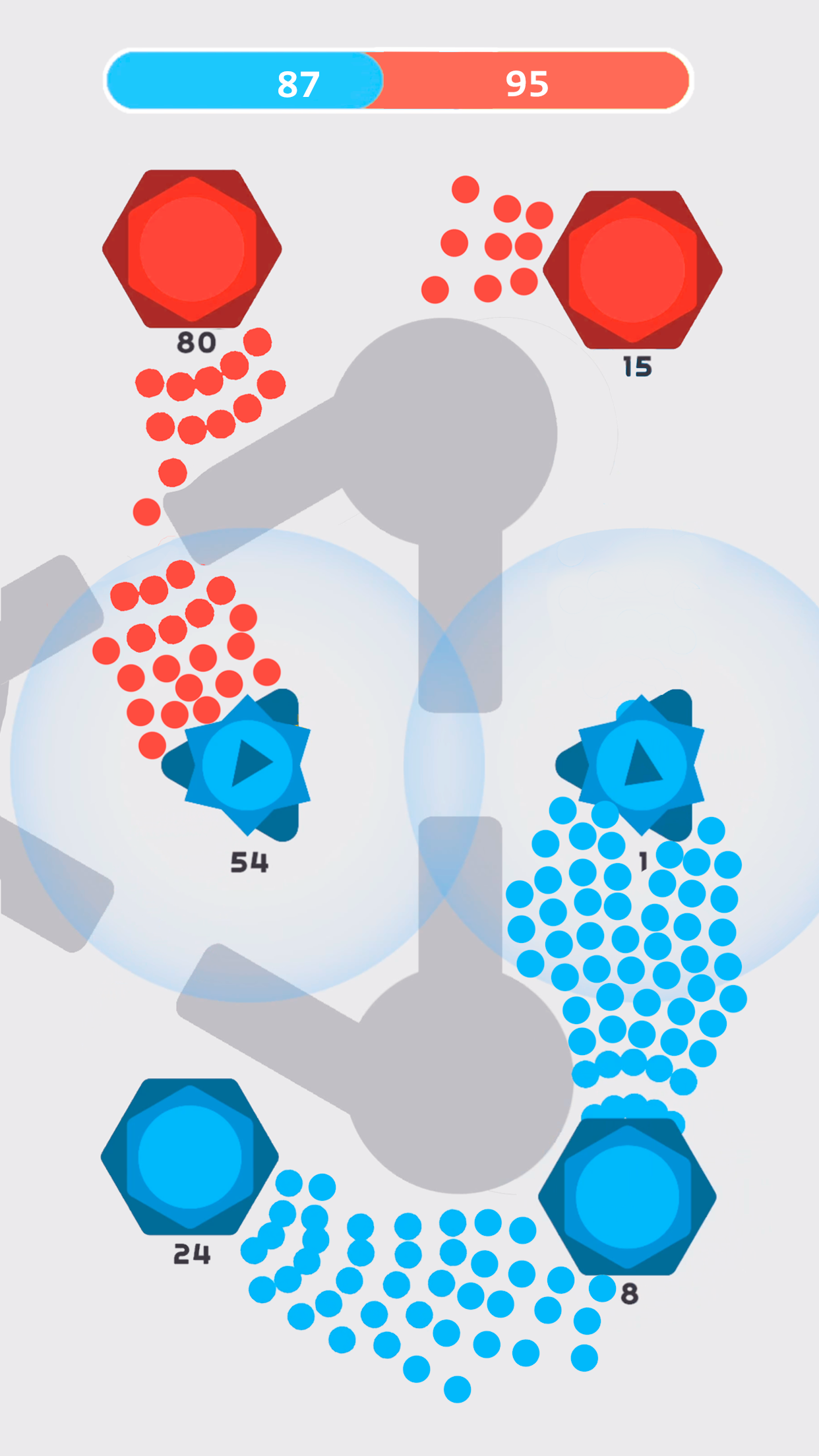 اسکرین شات 4 بازی Clash of Dots — 1v1 RTS Games