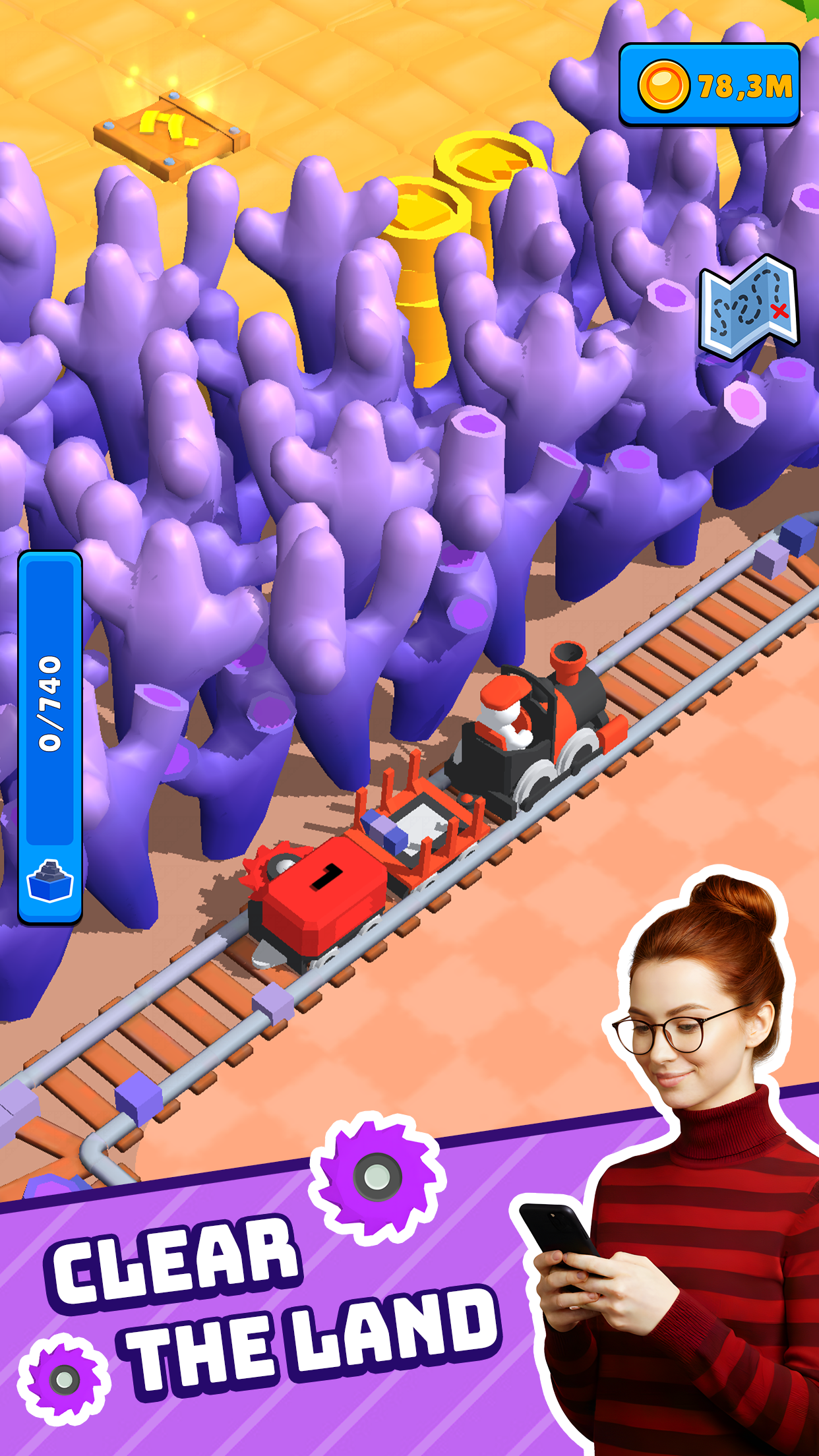 اسکرین شات 2 بازی Train Miner: Idle Railway Game