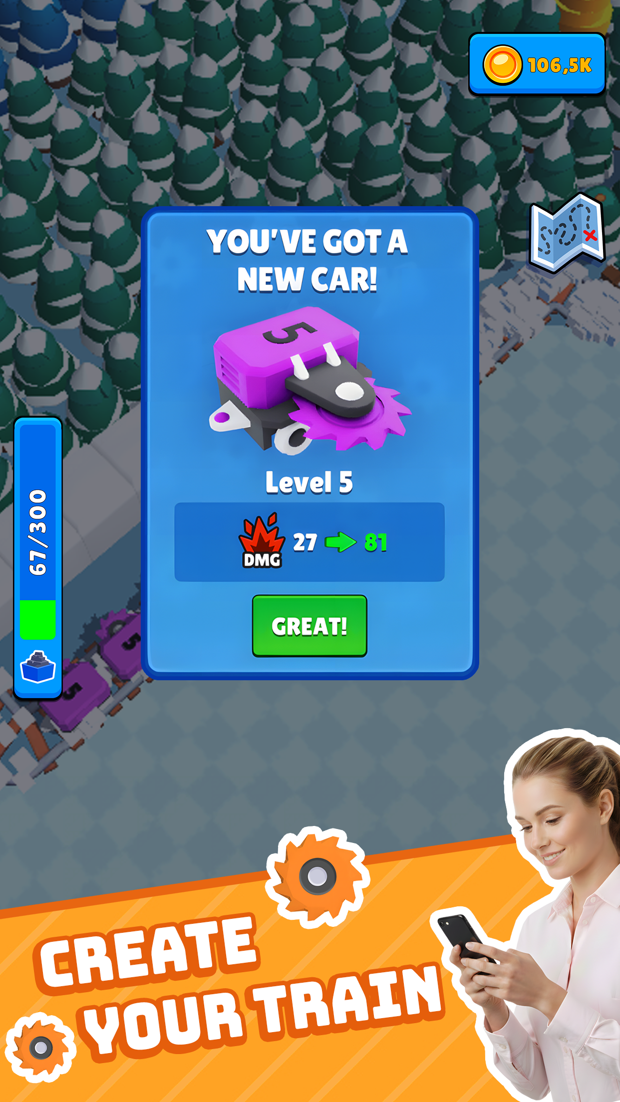 اسکرین شات 4 بازی Train Miner: Idle Railway Game