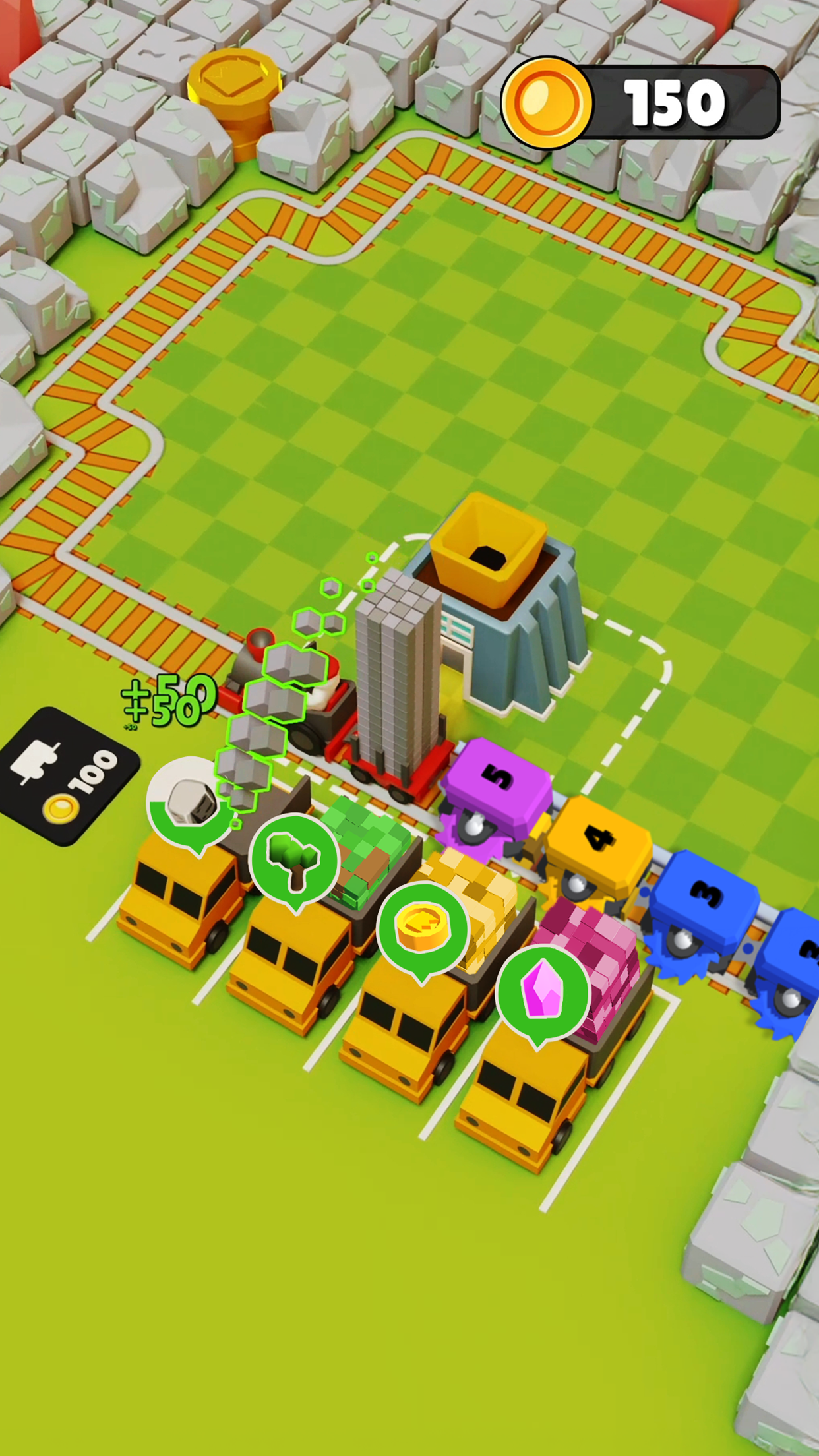 اسکرین شات 1 بازی Train Miner: Idle Railway Game